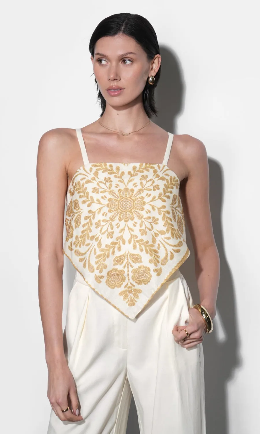 Macie Scarf Print Top sold by Greylin product image thumbnail 4