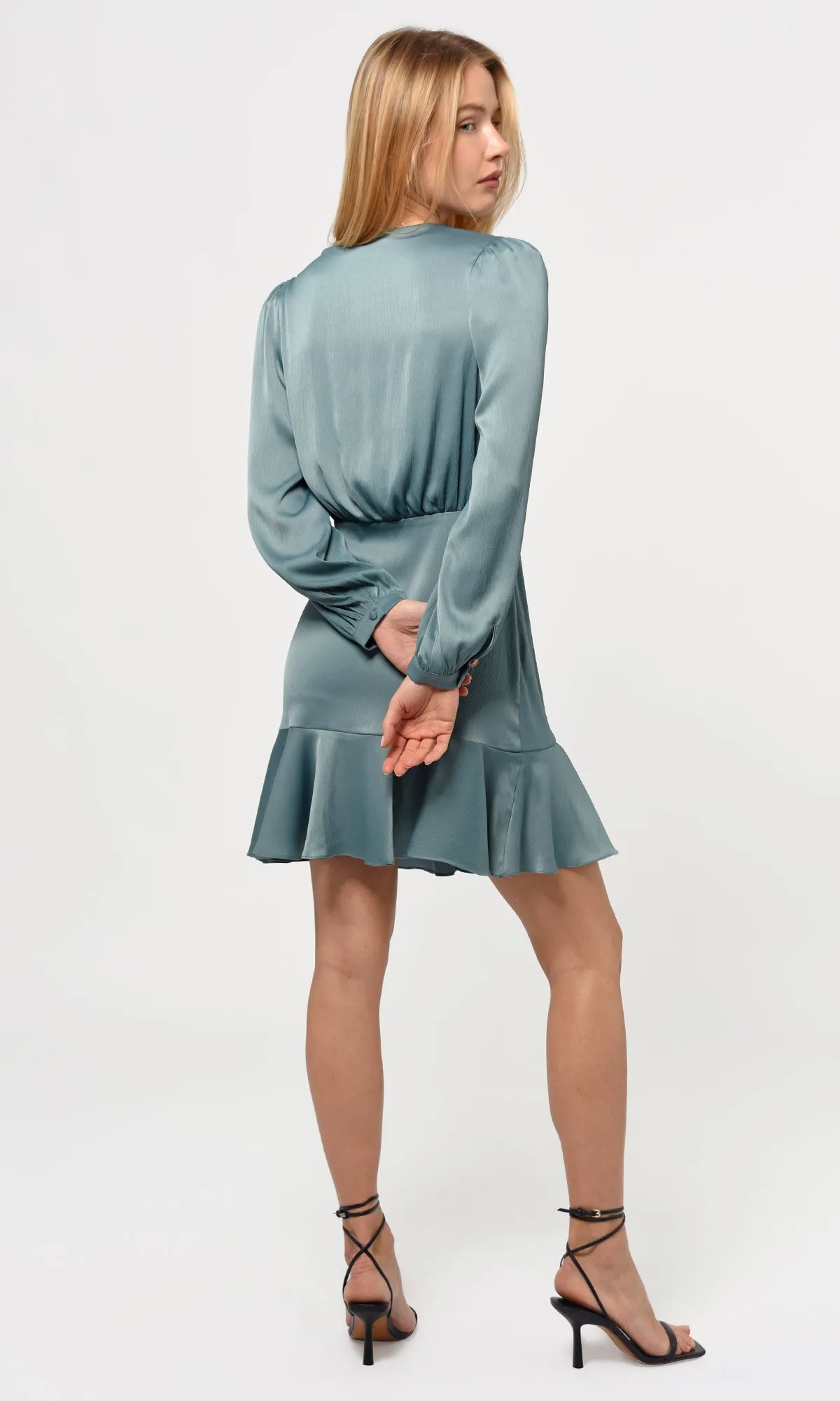 Joanne Ruched Satin Dress sold by Greylin product image thumbnail 5