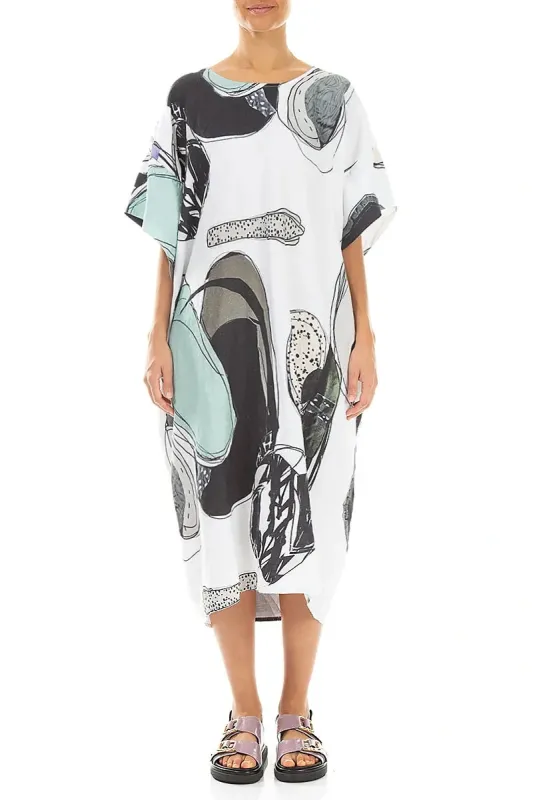 Tumbled Stone Easy Linen Dress made by Grizas