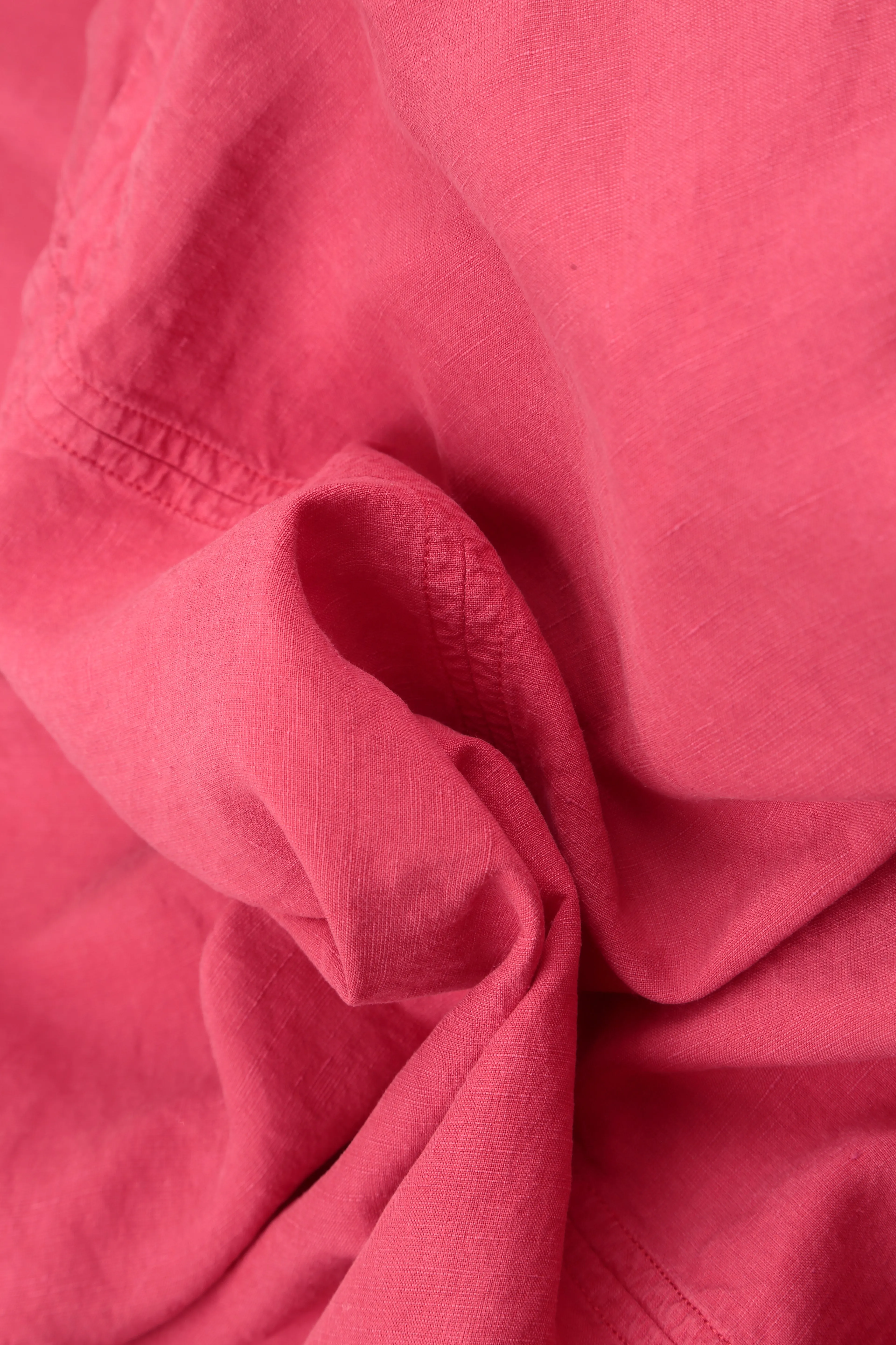 Layered Textured Hem Raspberry Silk Linen Blouse sold by Grizas product image thumbnail 5