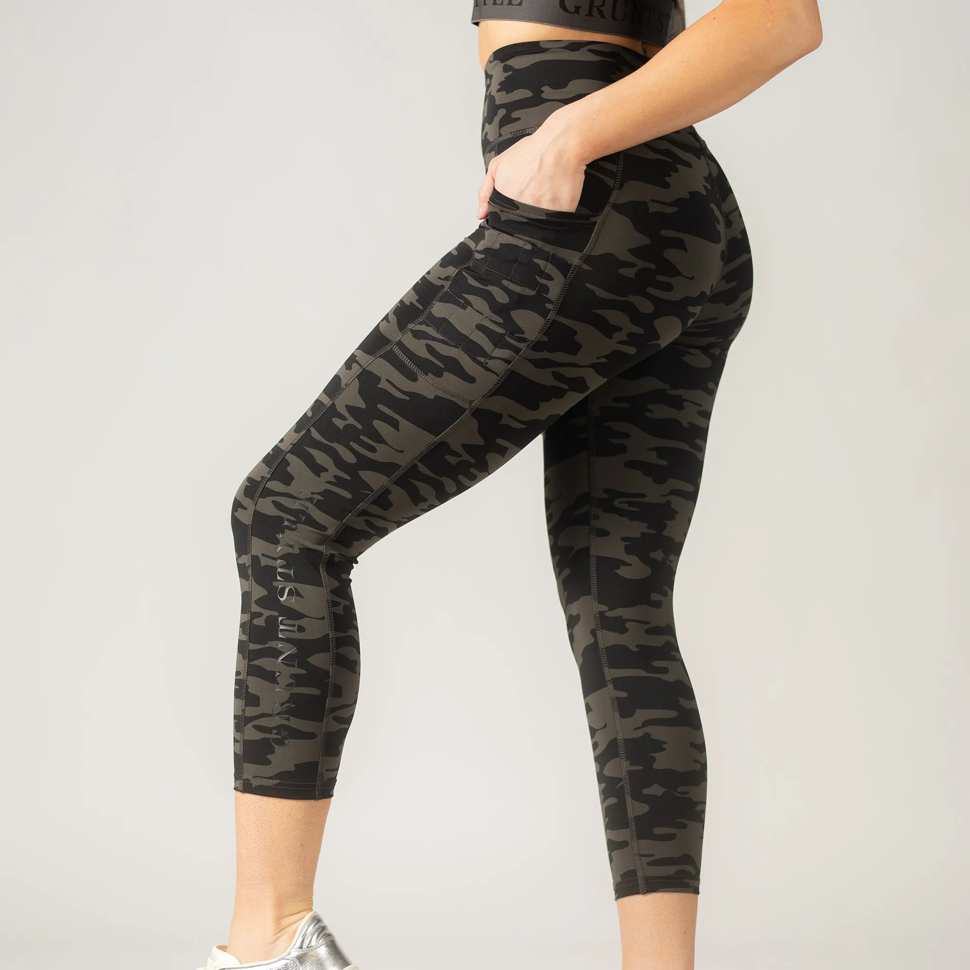 Women's Utility 7/8 Legging - Black Camo sold by Grunt Style product image thumbnail 5