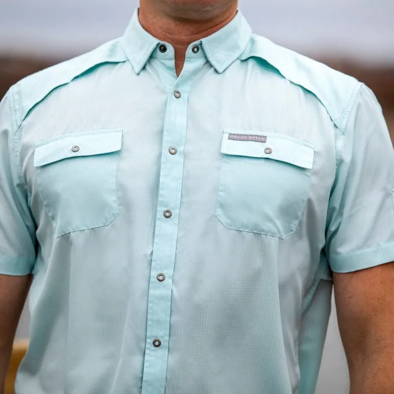 Short Sleeve Fishing Shirt - Seafoam sold by Grunt Style