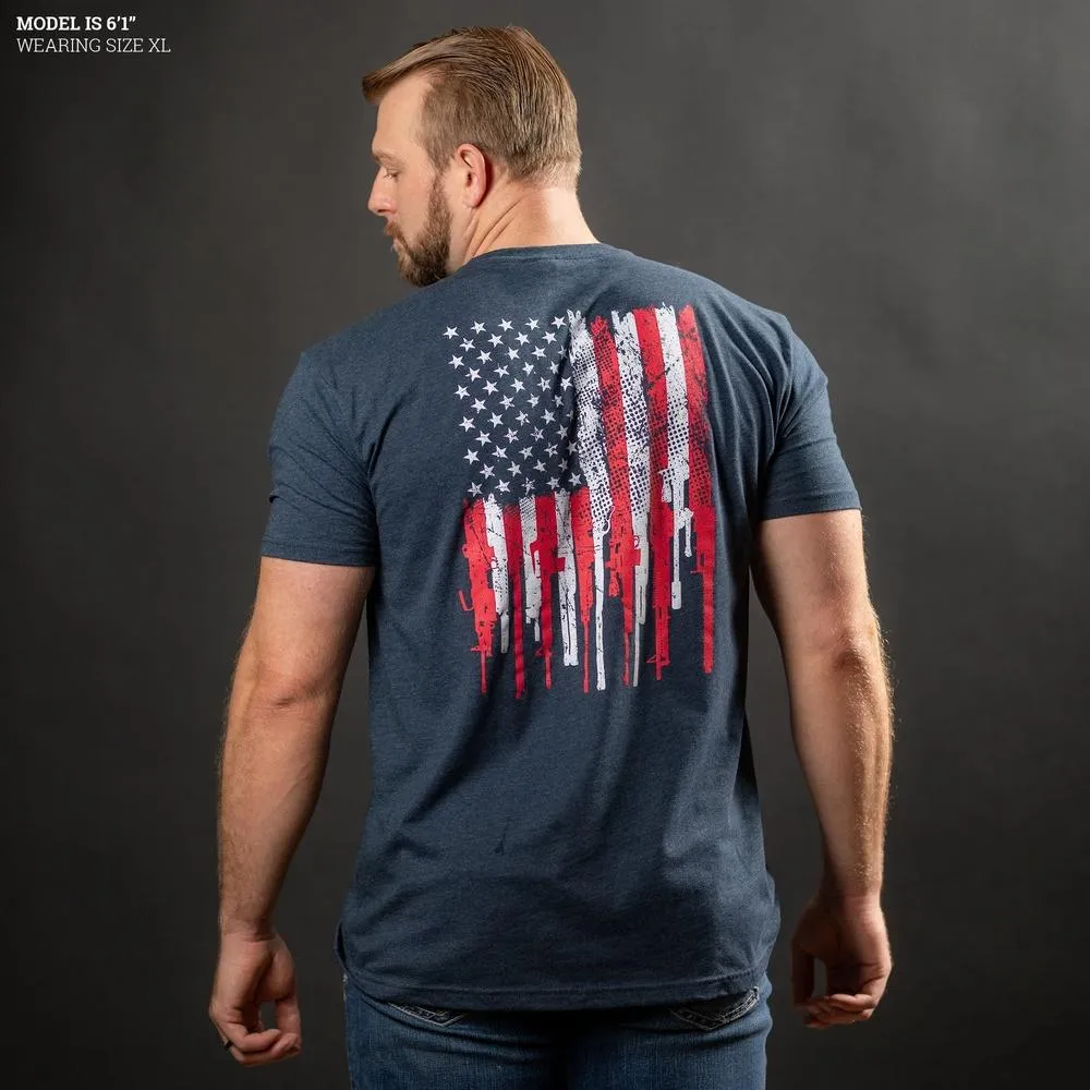 2A Stars and Stripes T-Shirt - Midnight Navy sold by Grunt Style product image thumbnail 3
