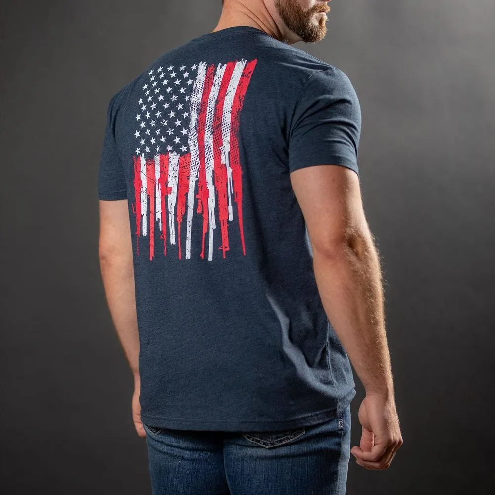 2A Stars and Stripes T-Shirt - Midnight Navy sold by Grunt Style product image thumbnail 5