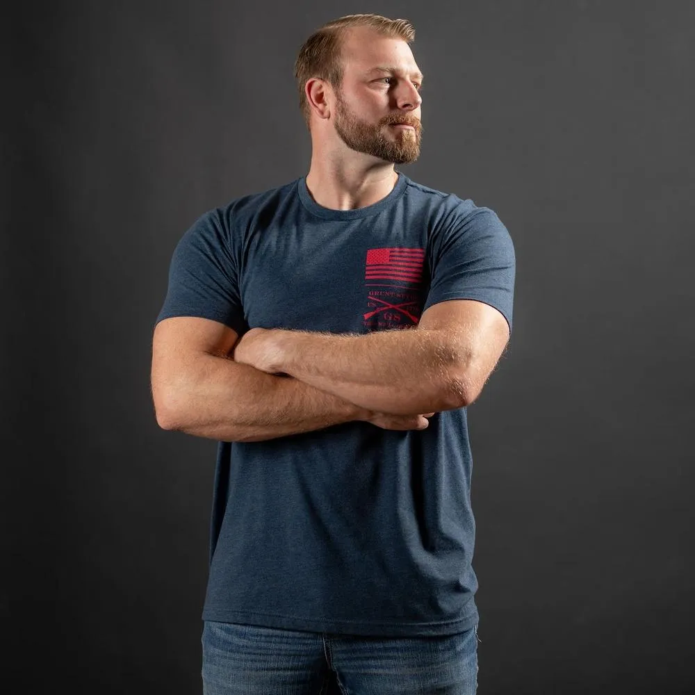 2A Stars and Stripes T-Shirt - Midnight Navy sold by Grunt Style product image thumbnail 4