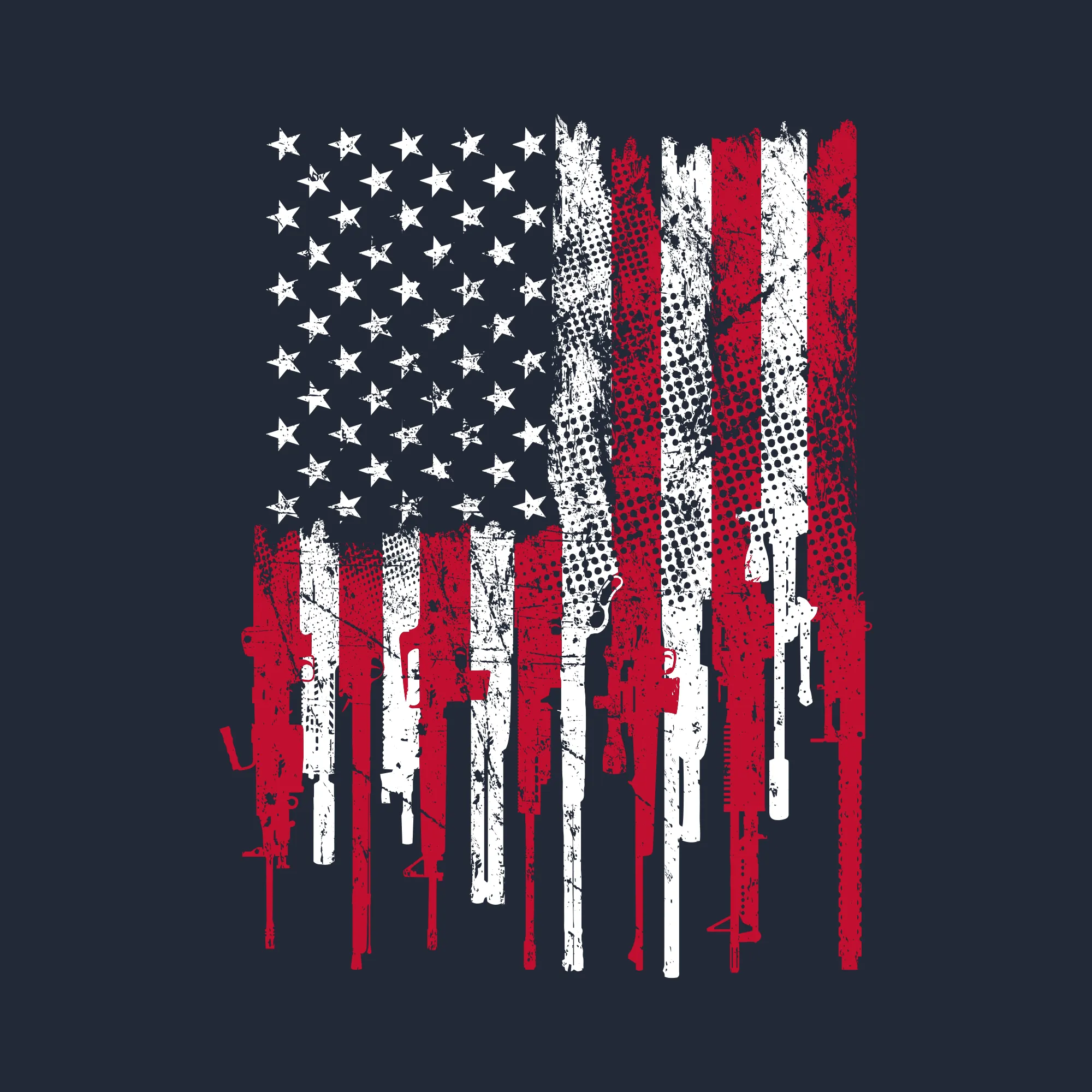 2A Stars and Stripes T-Shirt - Midnight Navy sold by Grunt Style product image thumbnail 2