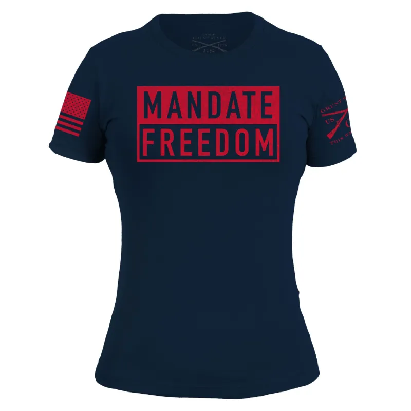 Women's Mandate Freedom T-Shirt - Navy sold by Grunt Style