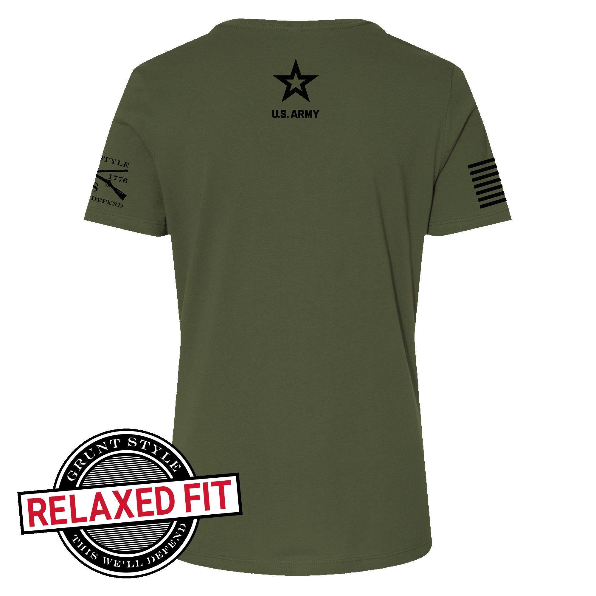 Women's Army Est. 1775 Relaxed Fit T-Shirt - Military Green sold by Grunt Style product image thumbnail 5