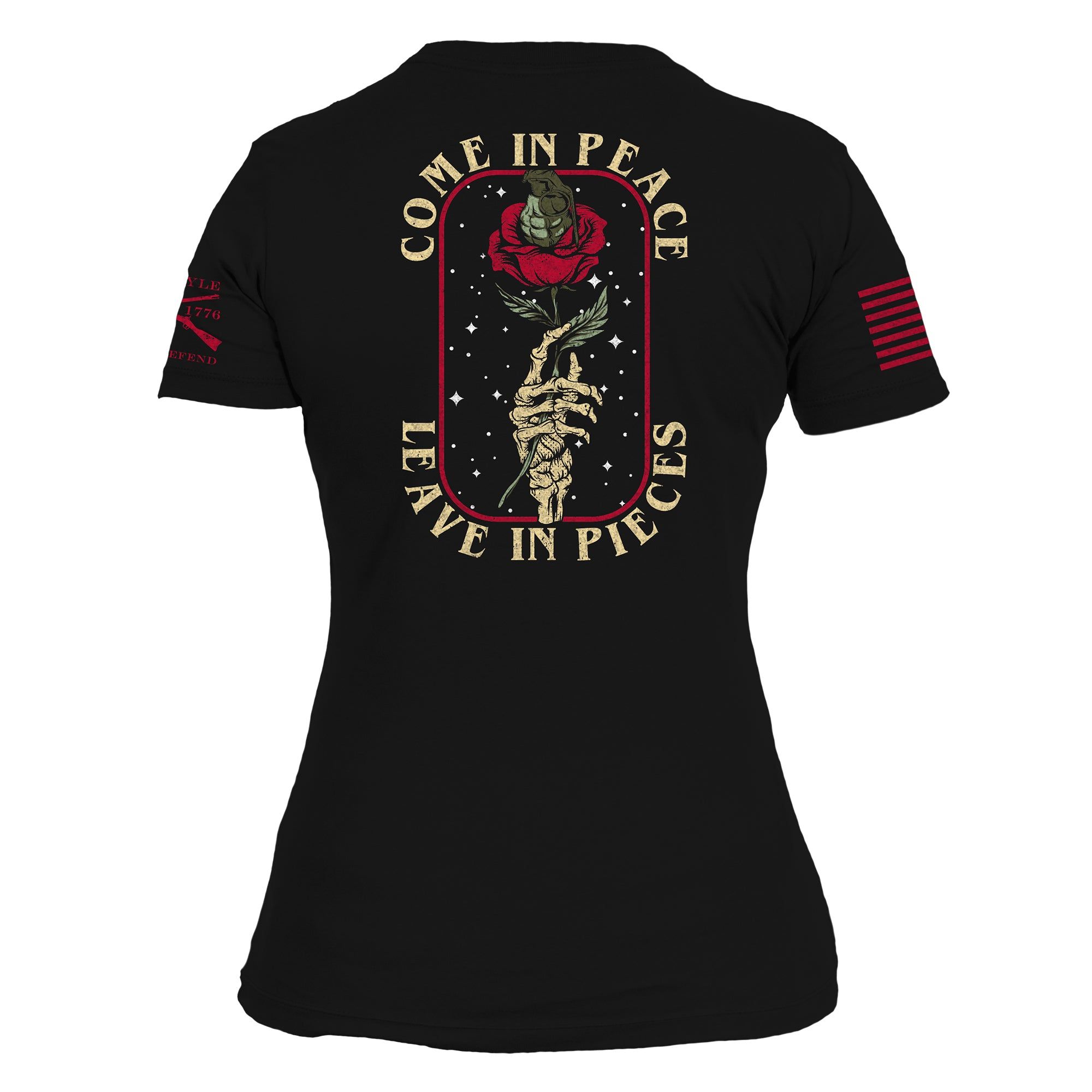 Women's Death Rose T-Shirt - Black sold by Grunt Style product image thumbnail 5