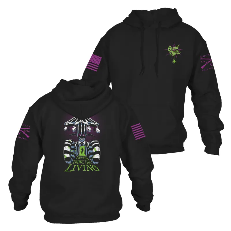 Never Trust The Living Hoodie - Black sold by Grunt Style