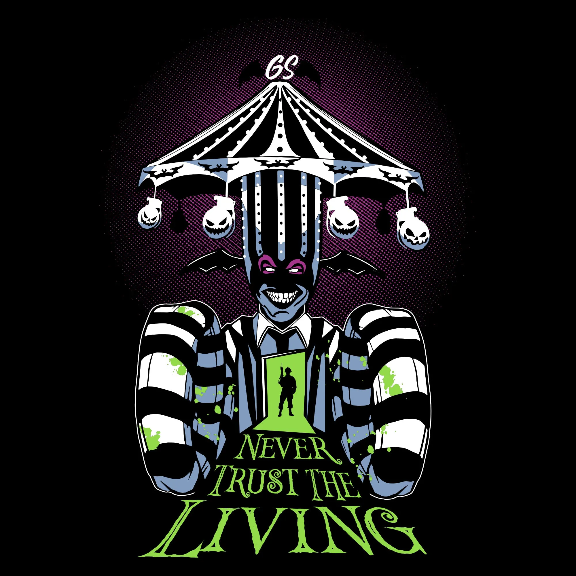 Never Trust The Living Hoodie - Black sold by Grunt Style product image thumbnail 2