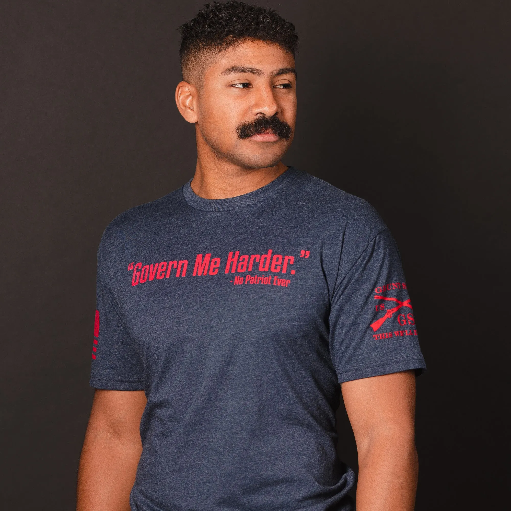 Govern Me Harder T-Shirt - Midnight Navy sold by Grunt Style product image thumbnail 3