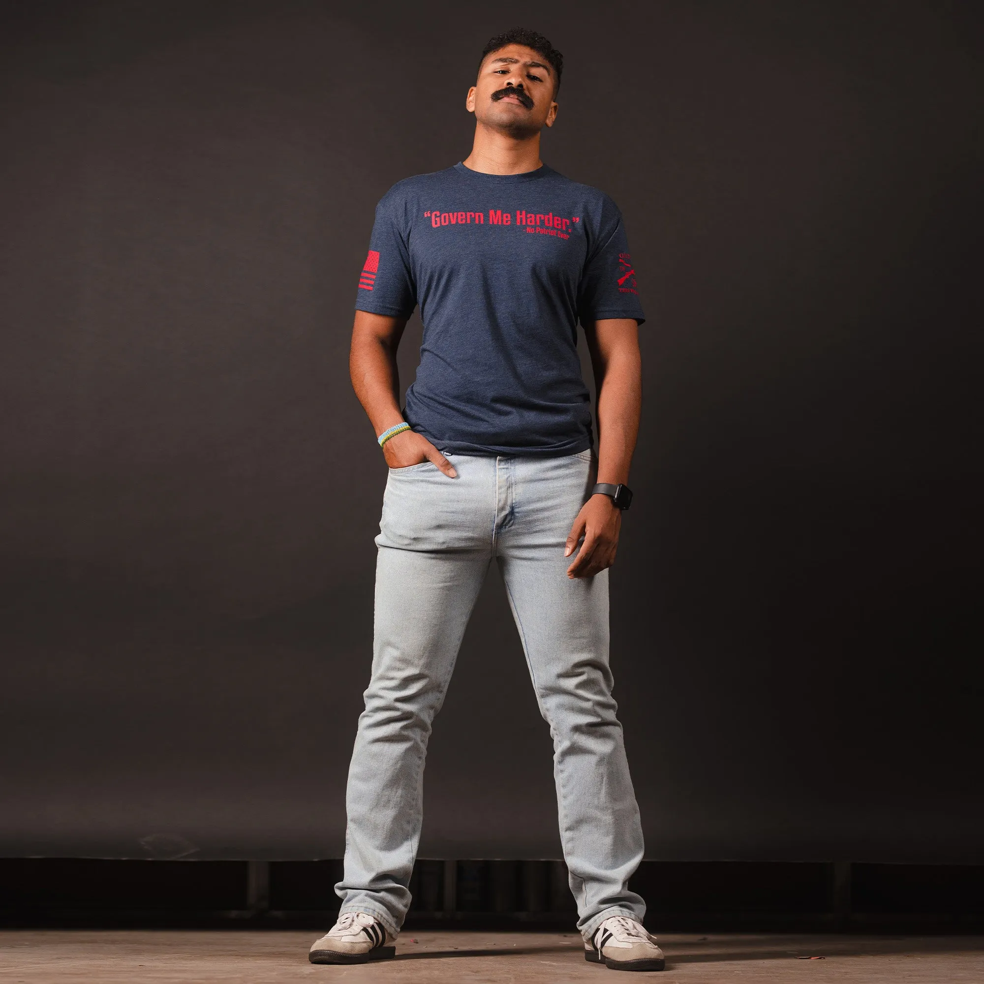 Govern Me Harder T-Shirt - Midnight Navy sold by Grunt Style product image thumbnail 4