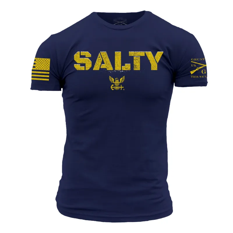USN - Salty 2.0 T-Shirt - Navy sold by Grunt Style