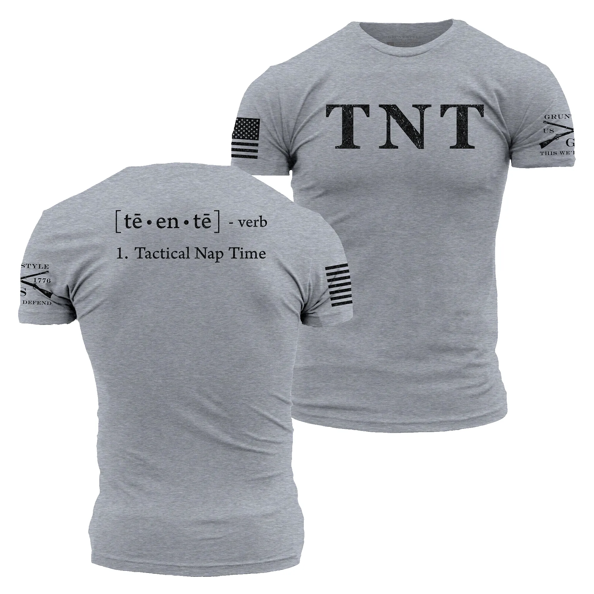 TNT T-Shirt - Dark Heather Gray sold by Grunt Style product image thumbnail 3