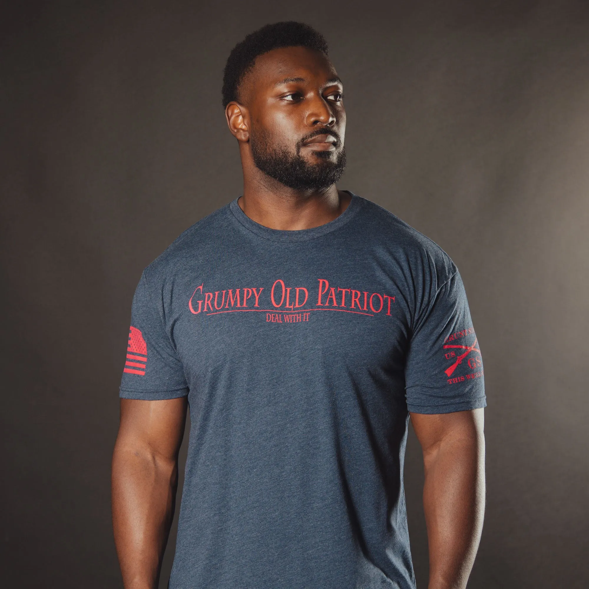 Grumpy Old Patriot T-Shirt - Midnight Navy sold by Grunt Style product image thumbnail 3