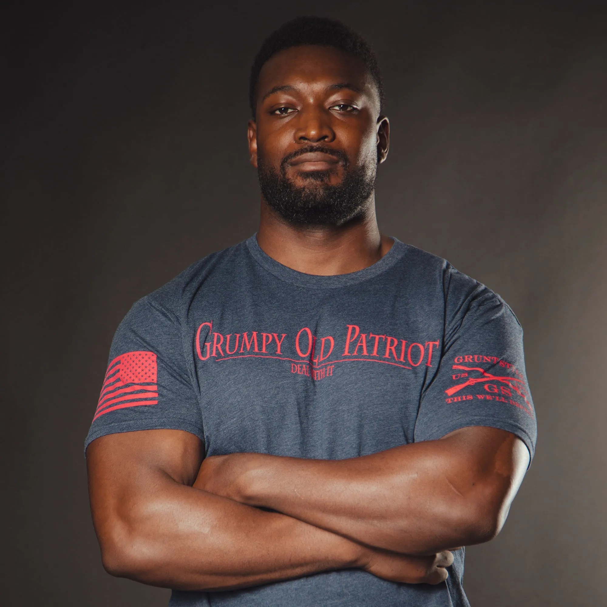 Grumpy Old Patriot T-Shirt - Midnight Navy sold by Grunt Style product image thumbnail 5