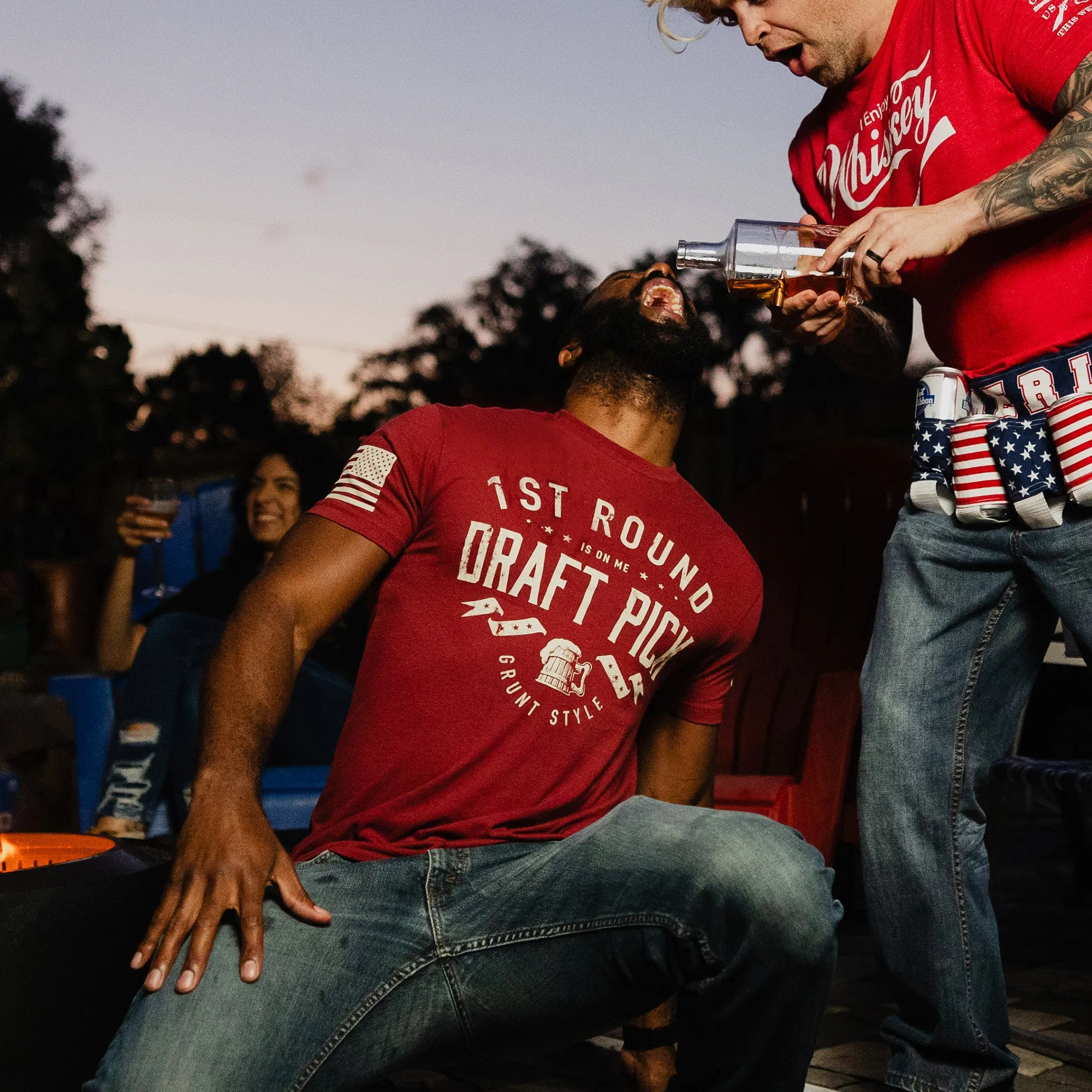 Draft Pick T-Shirt - Red Plum sold by Grunt Style product image thumbnail 4