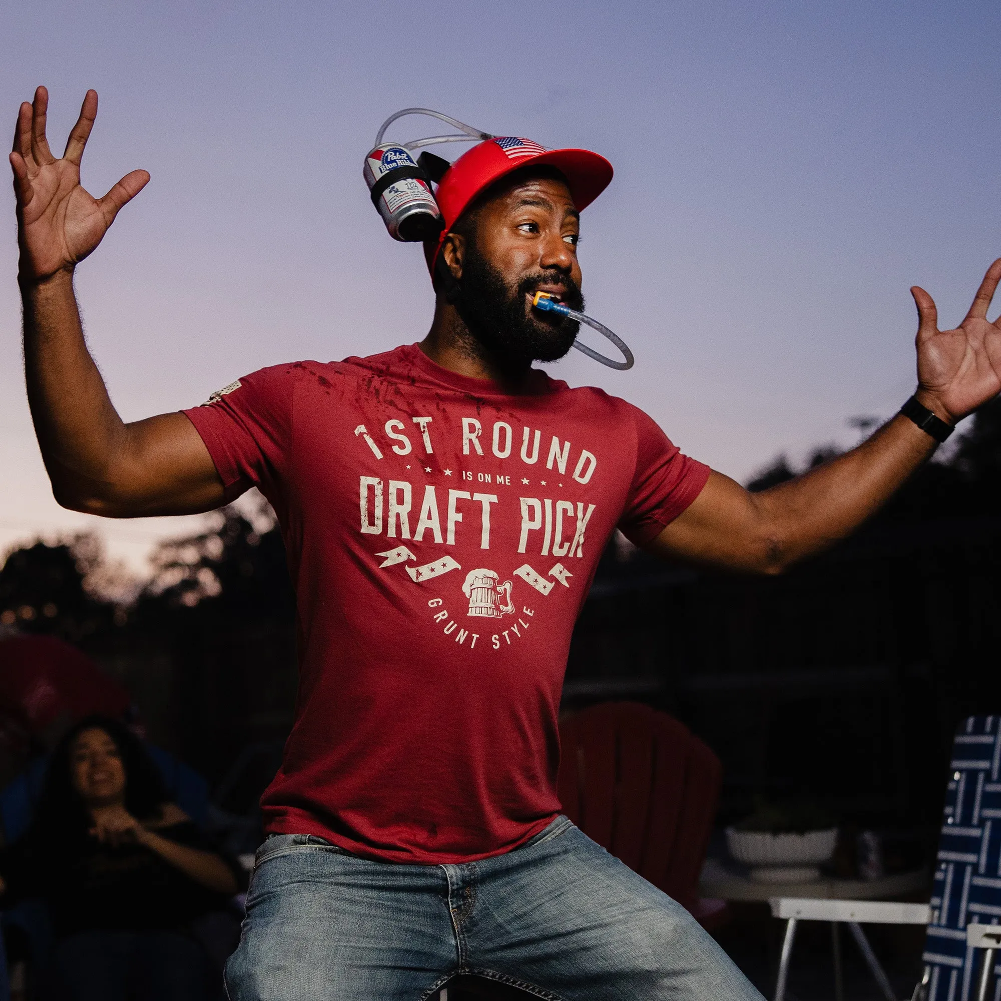 Draft Pick T-Shirt - Red Plum sold by Grunt Style product image thumbnail 5