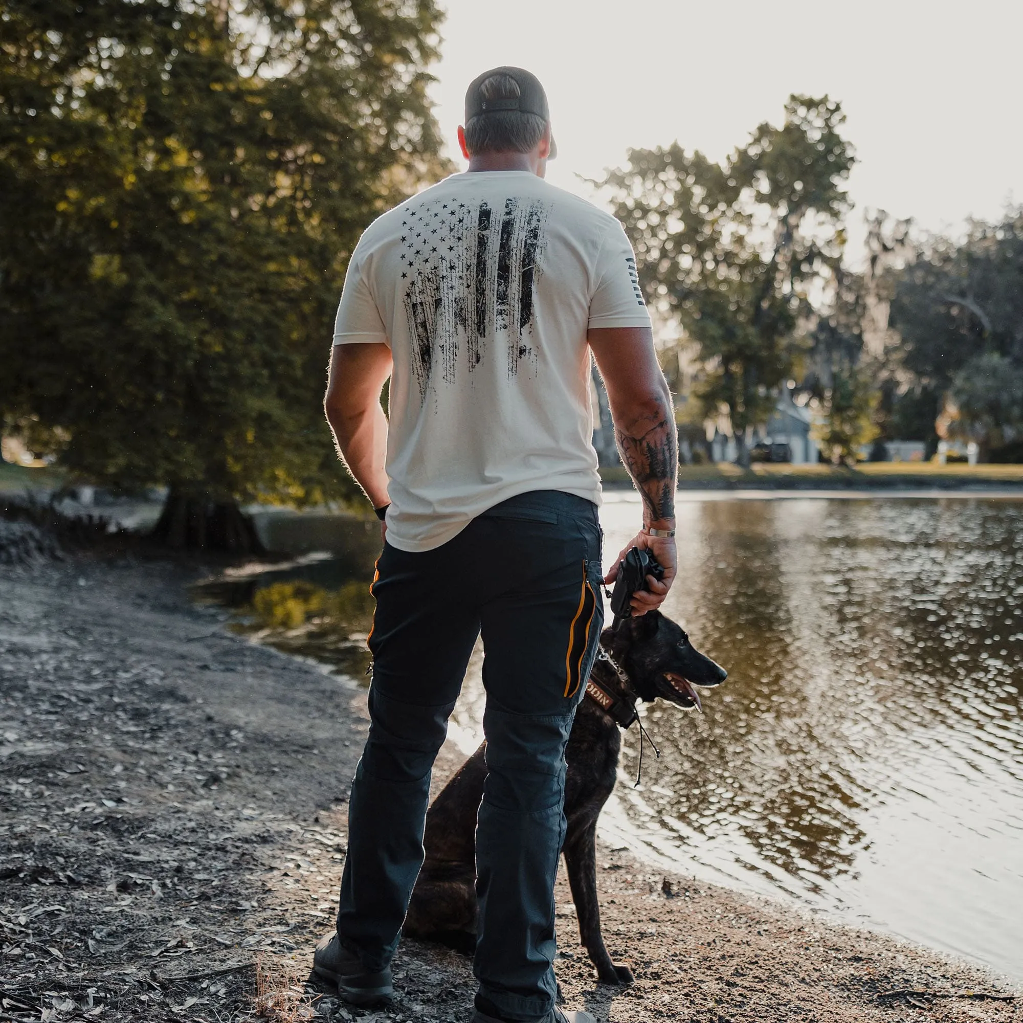 1776 Flag T-Shirt - White sold by Grunt Style product image thumbnail 2