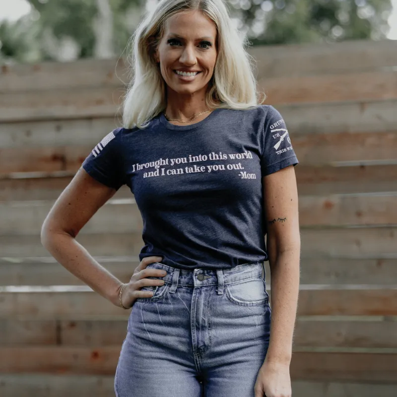 Women's Take You Out Slim Fit T-Shirt - Midnight Navy sold by Grunt Style