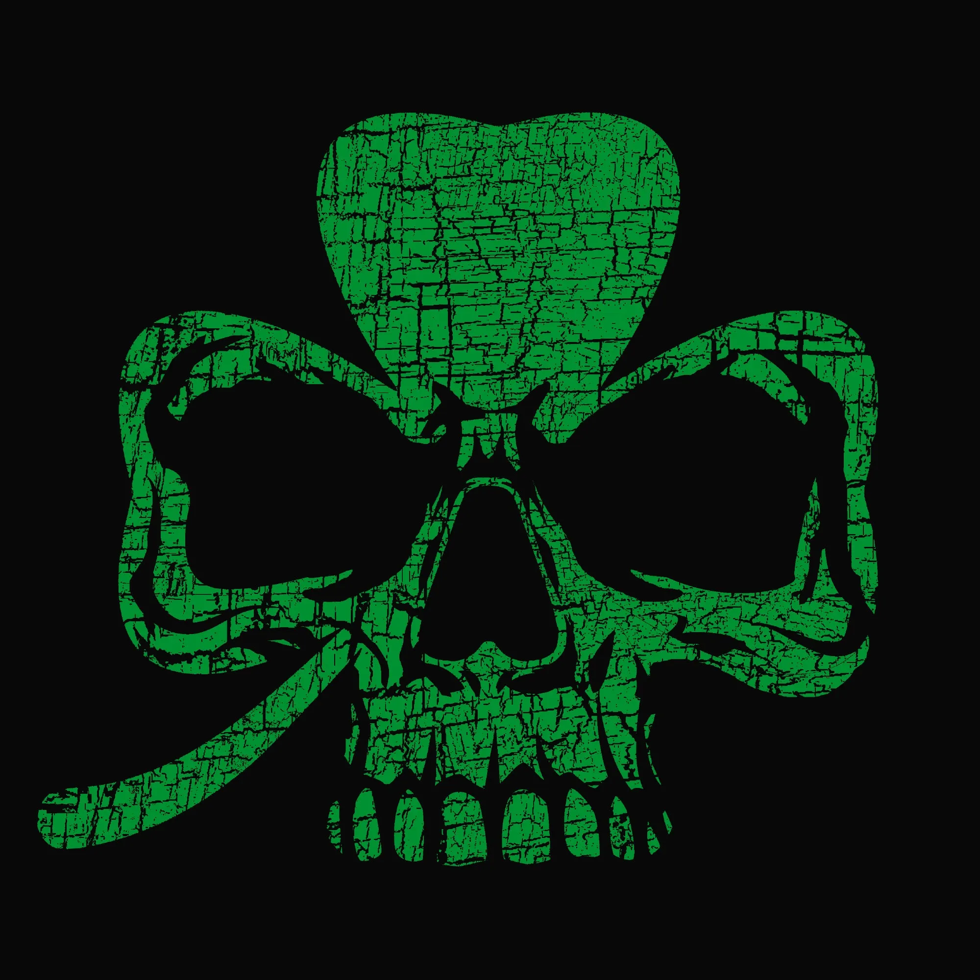 Clover Skull T-Shirt - Black sold by Grunt Style product image thumbnail 2
