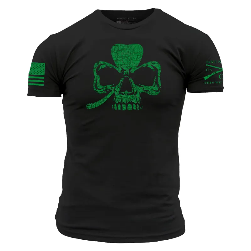 Clover Skull T-Shirt - Black sold by Grunt Style