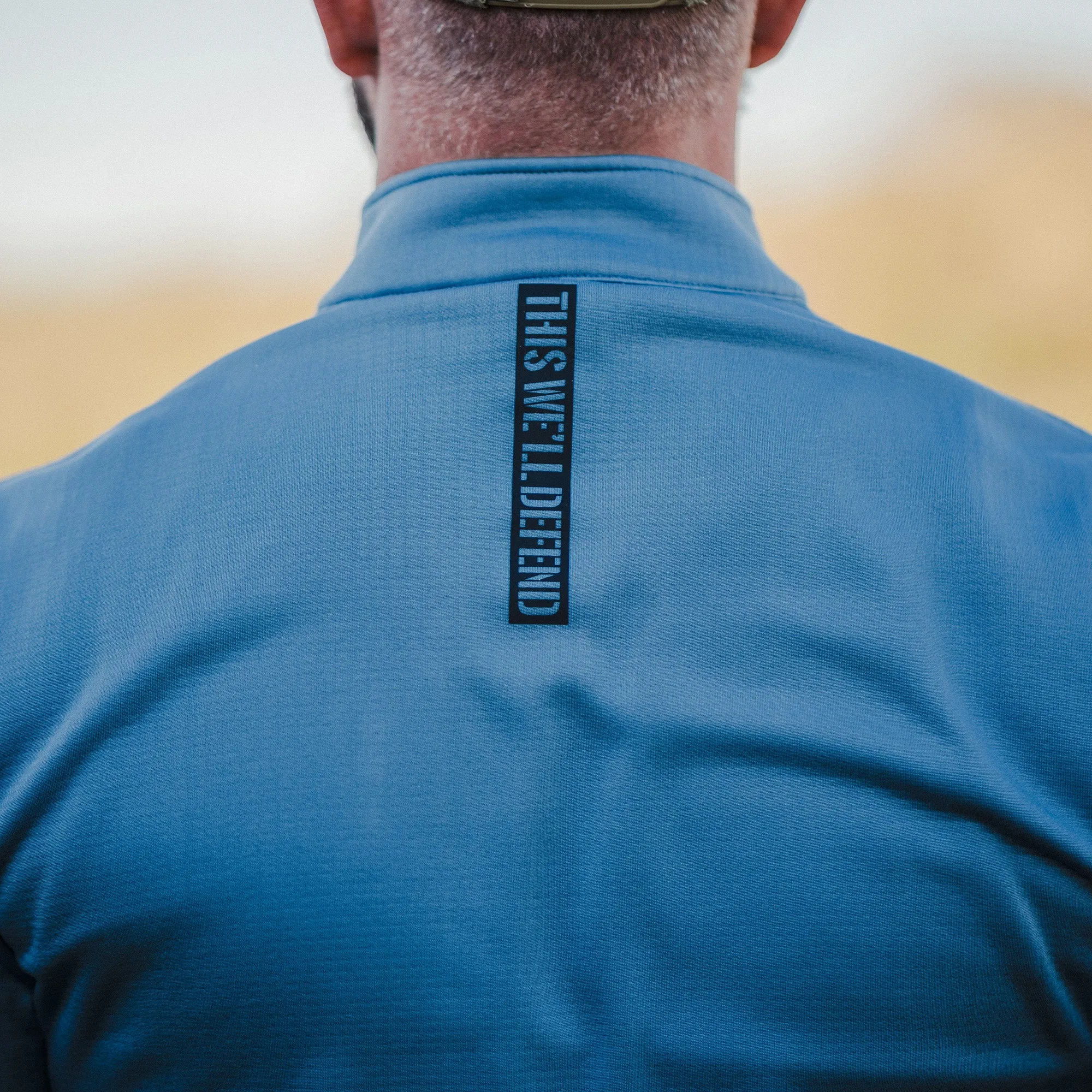 1/2 Zip Waffle Top - Captain's Blue sold by Grunt Style product image thumbnail 3