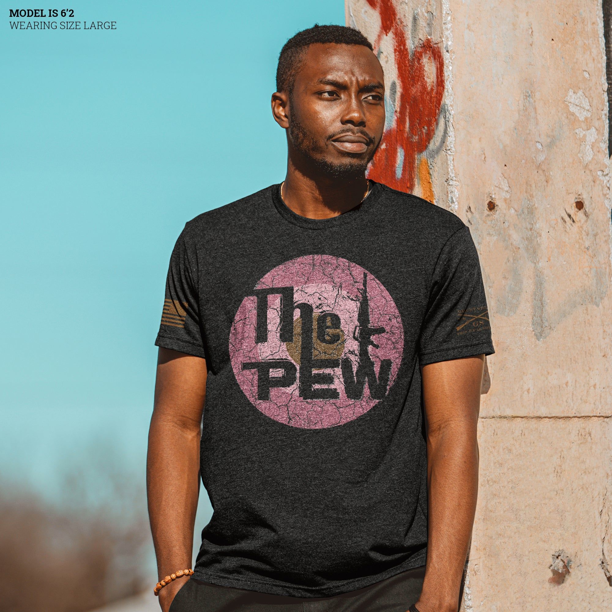 Men's The Pew T-Shirt - Vintage Black sold by Grunt Style product image thumbnail 2