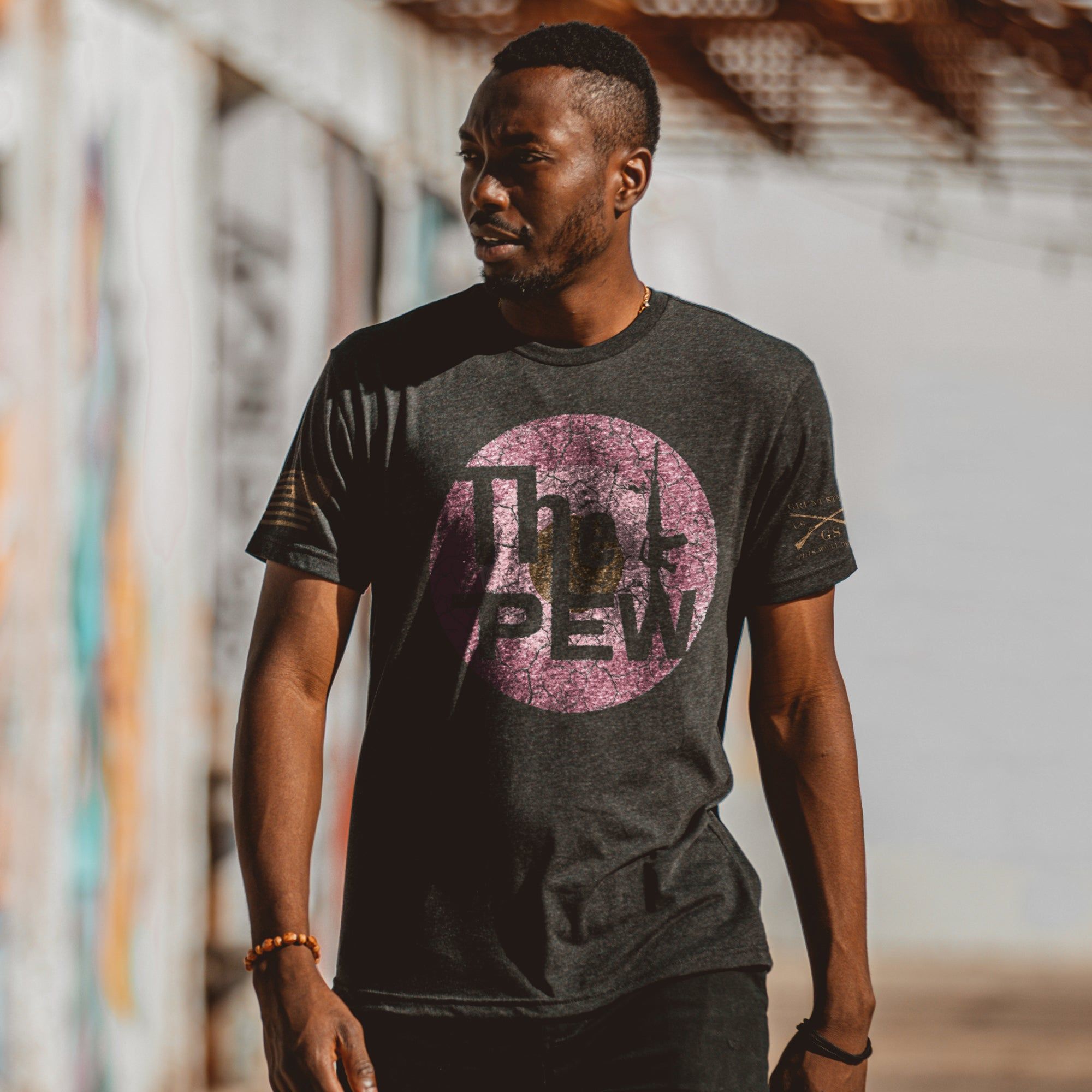 Men's The Pew T-Shirt - Vintage Black sold by Grunt Style product image thumbnail 3