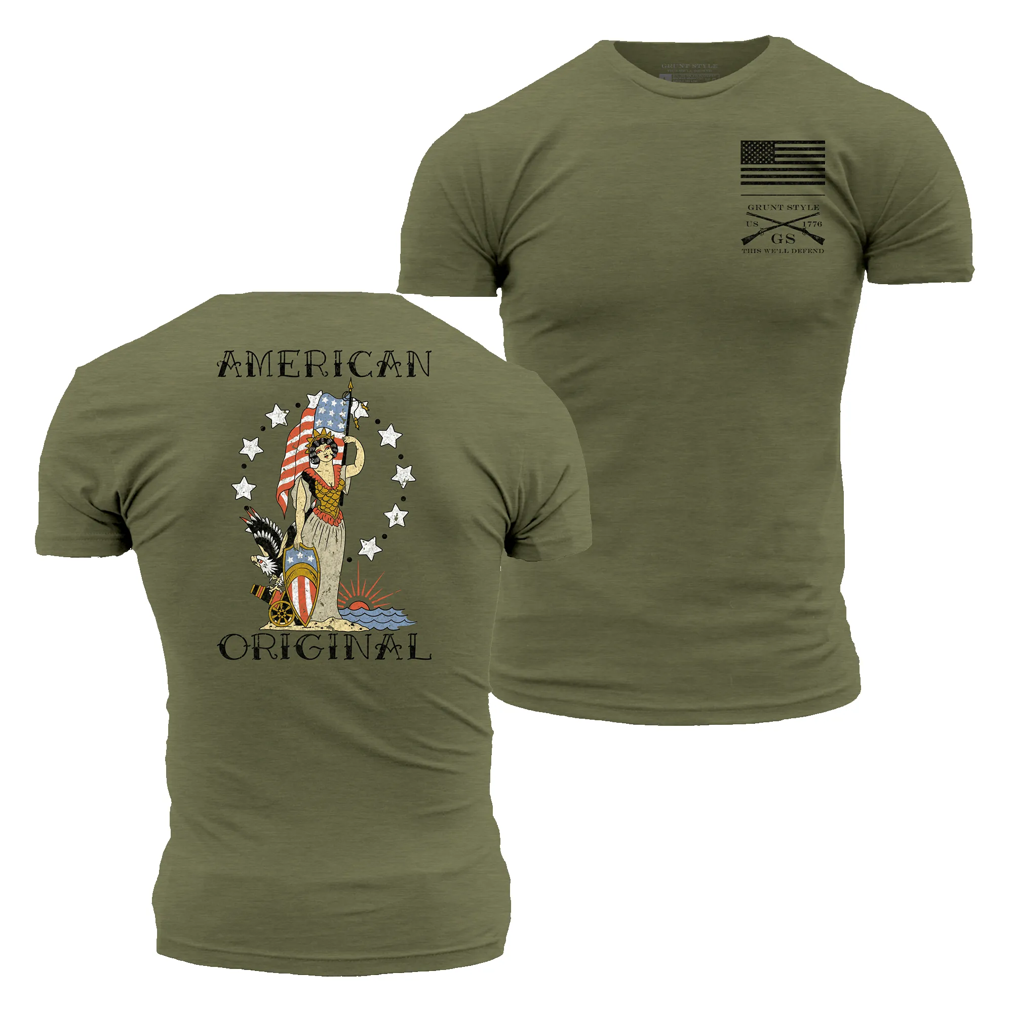 American Original T-Shirt - Military Green sold by Grunt Style
