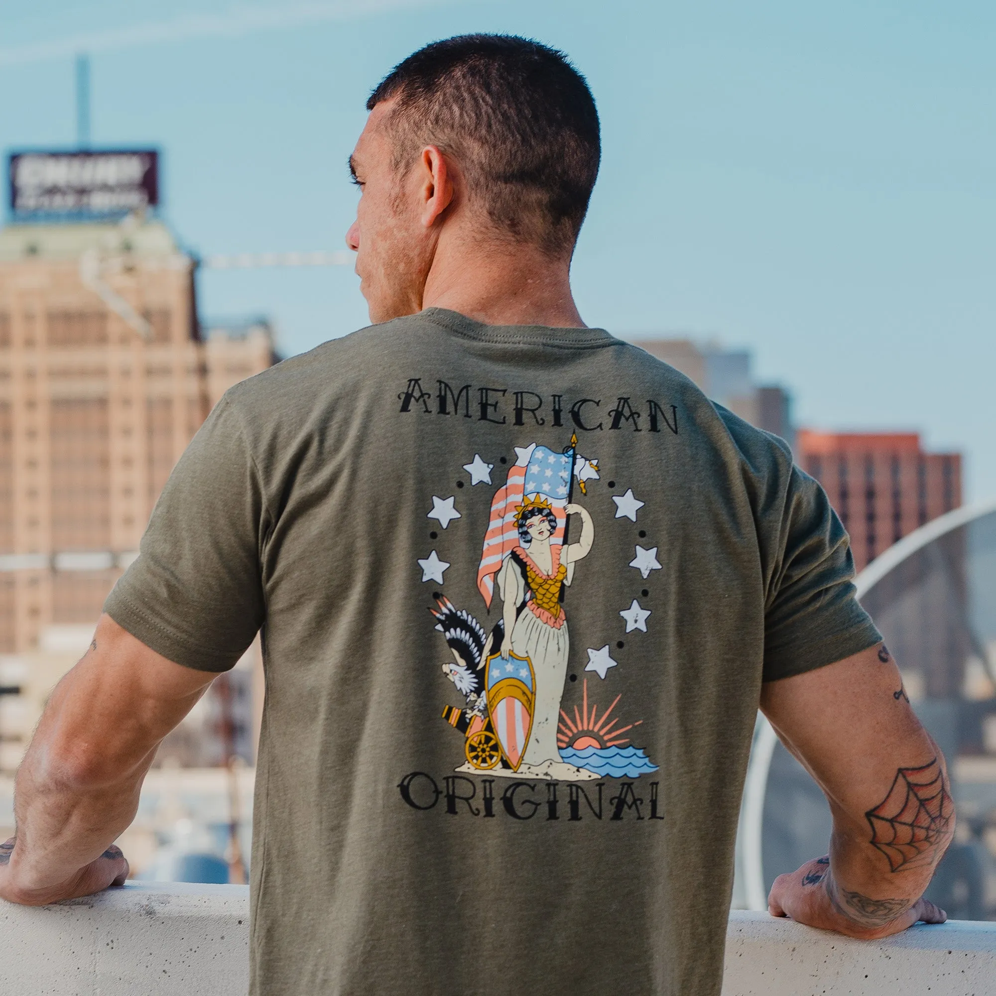 American Original T-Shirt - Military Green sold by Grunt Style product image thumbnail 2