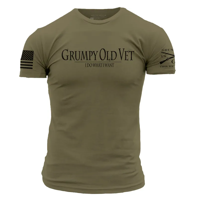Grumpy Old Vet T-Shirt - Military Green sold by Grunt Style