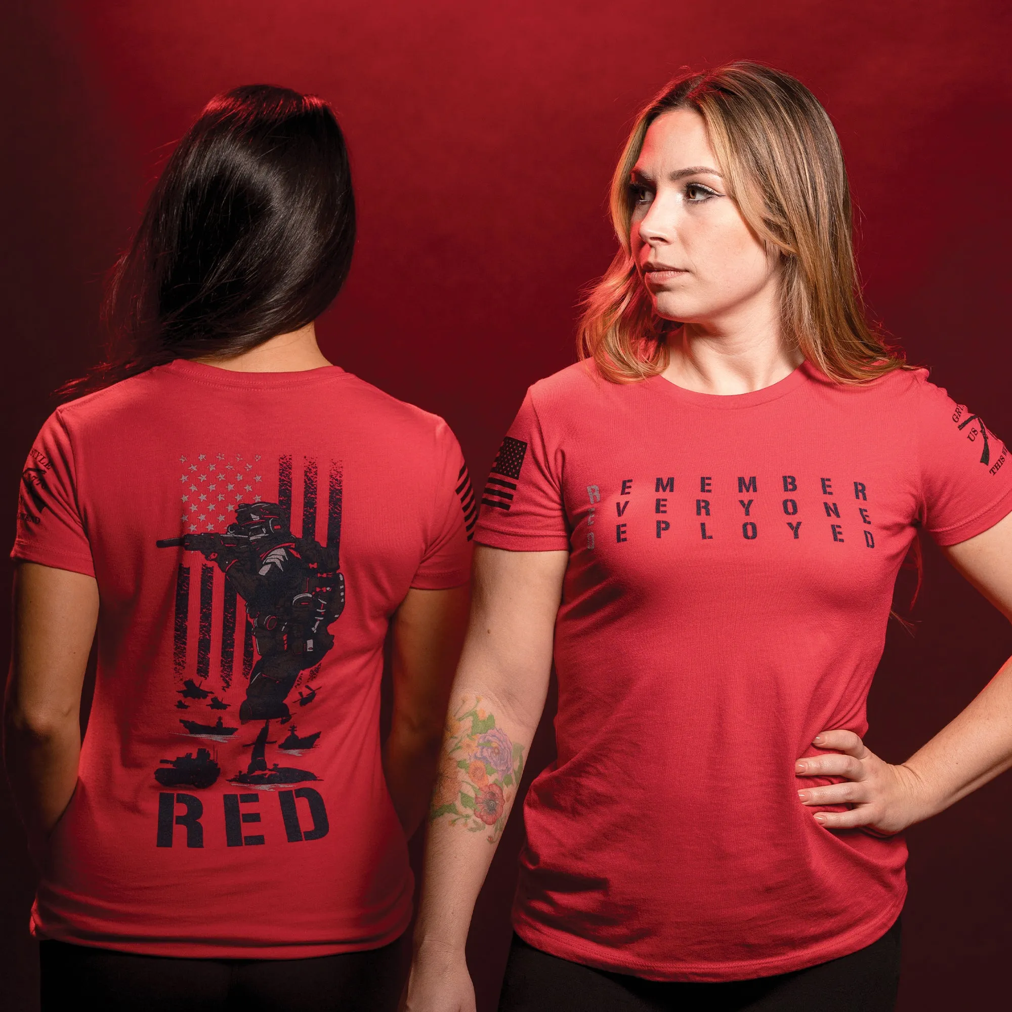 Women's RED Friday Slim Fit T-Shirt - Red sold by Grunt Style