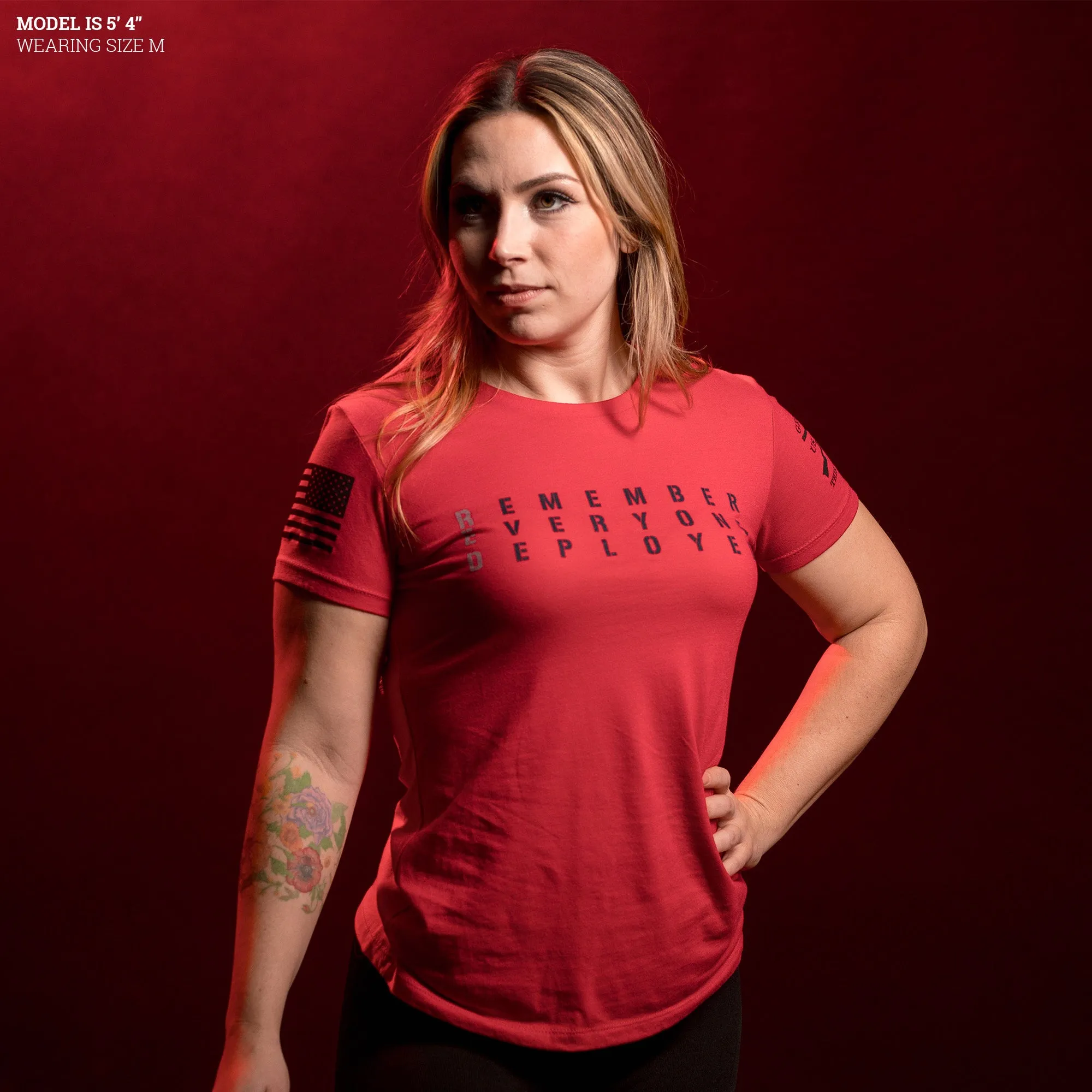 Women's RED Friday Slim Fit T-Shirt - Red sold by Grunt Style product image thumbnail 3