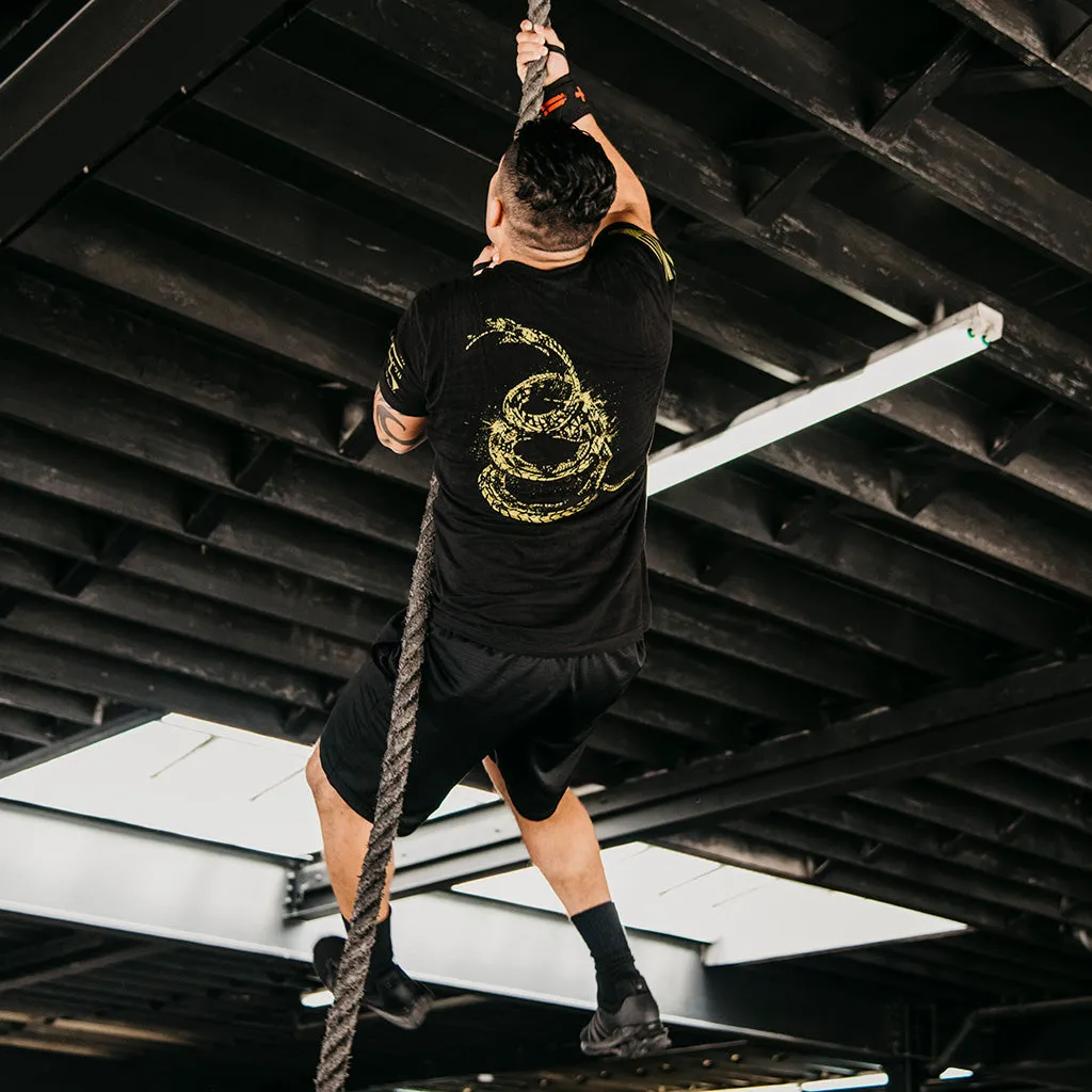 Don't Tread on Me Gadsden Tracks T-Shirt - Black sold by Grunt Style product image thumbnail 3