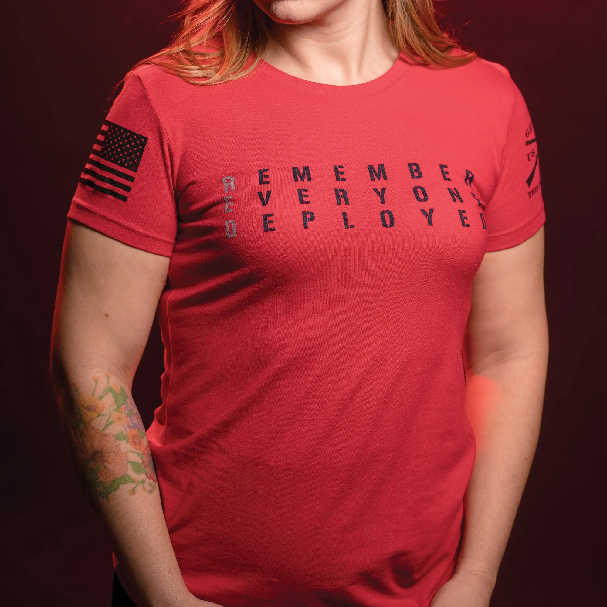 Women's RED Friday Slim Fit T-Shirt - Red sold by Grunt Style product image thumbnail 4