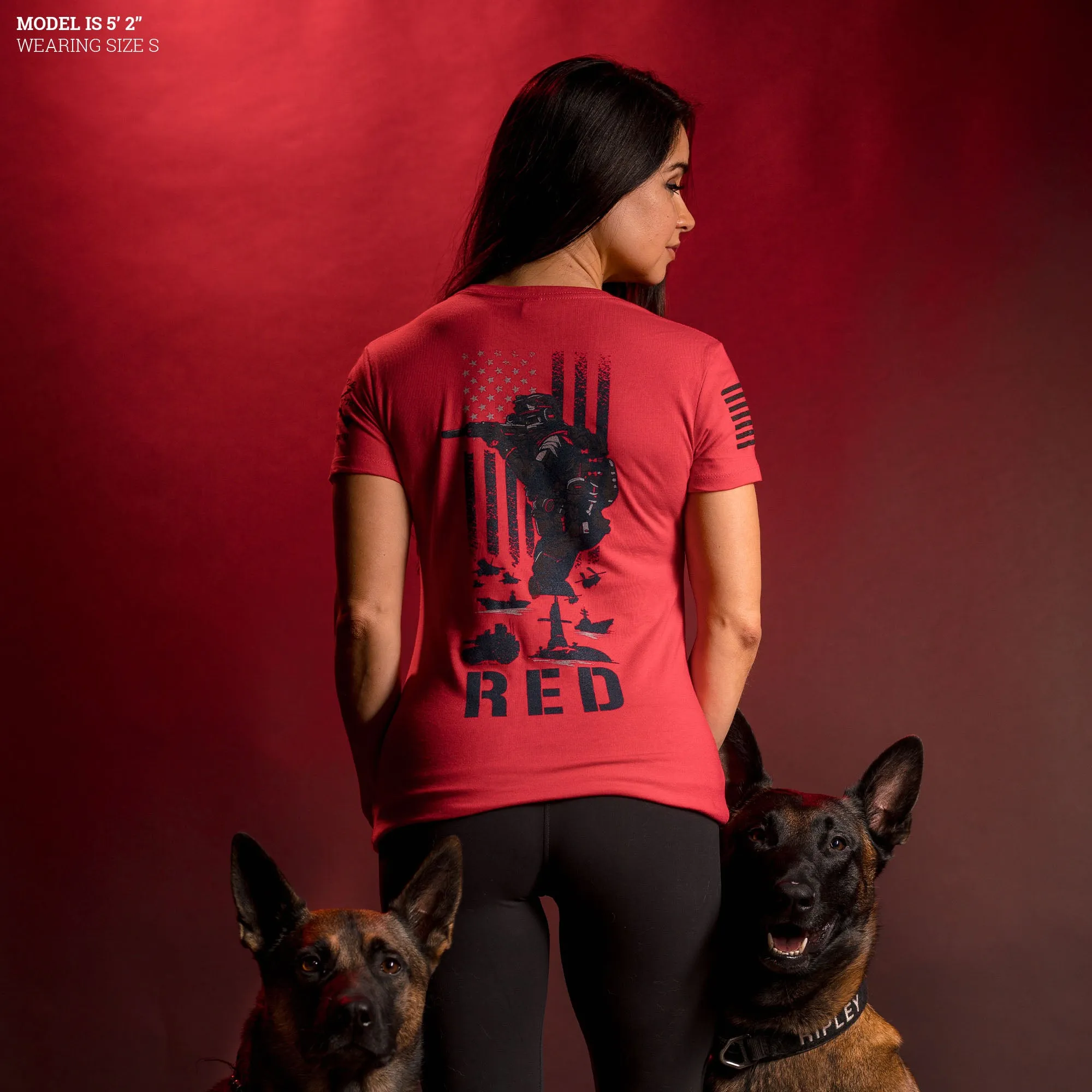 Women's RED Friday Slim Fit T-Shirt - Red sold by Grunt Style product image thumbnail 2