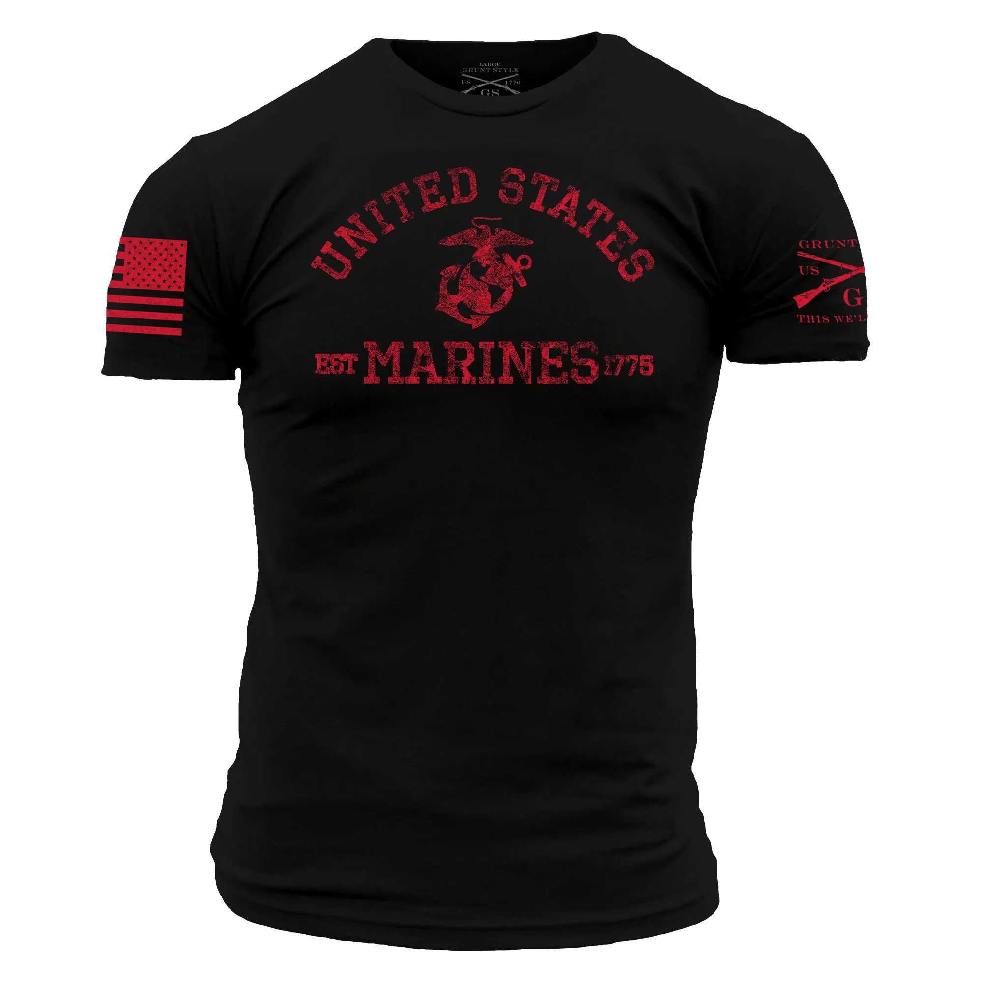 USMC - Est. 1775 T-Shirt - Black sold by Grunt Style product image thumbnail 2