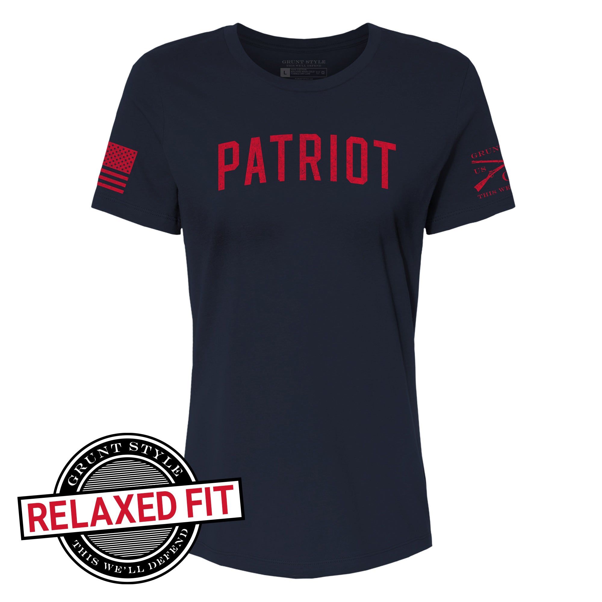 Women's Zero F's Given Relaxed Fit T-Shirt - Midnight Navy sold by Grunt Style product image thumbnail 3