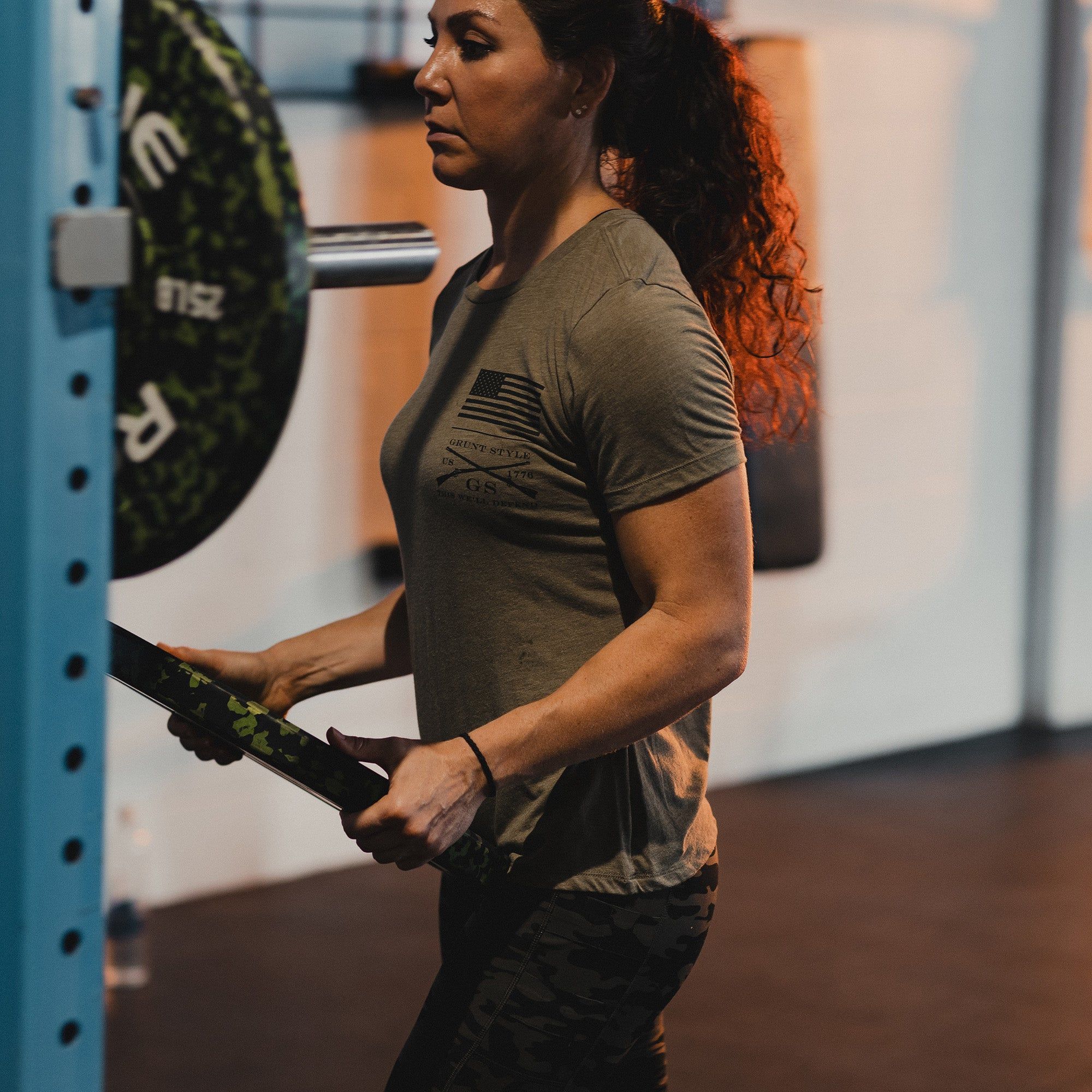 Women's Strength Through Suffering Relaxed Fit T-Shirt - Olive Triblend sold by Grunt Style product image thumbnail 2