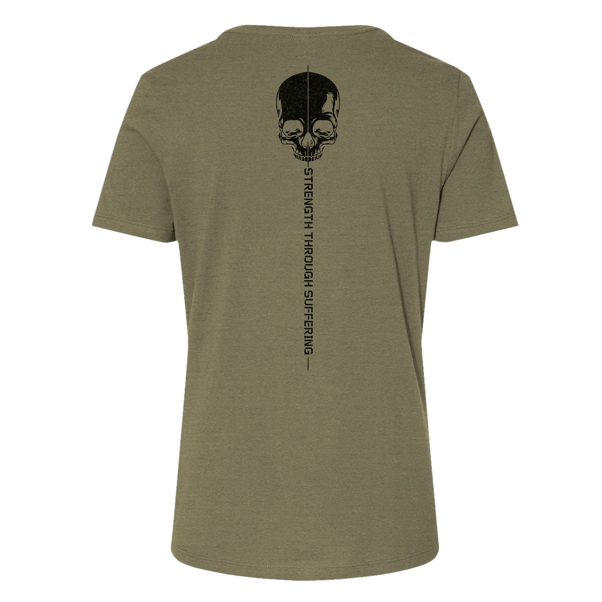 Women's Strength Through Suffering Relaxed Fit T-Shirt - Olive Triblend sold by Grunt Style product image thumbnail 5