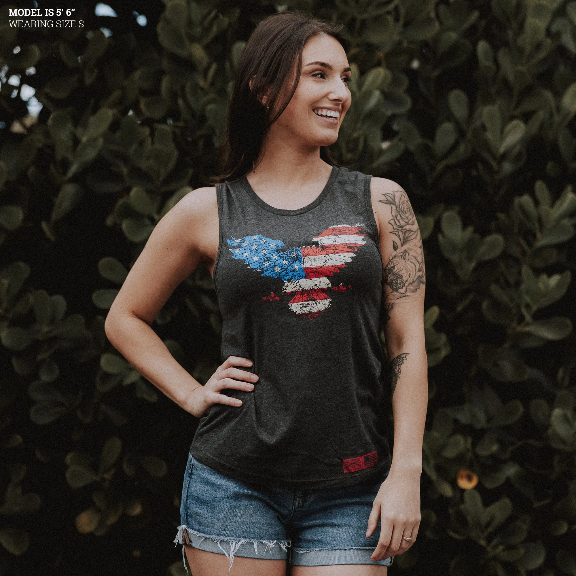 Women's Freagle Everyday Tank - Dark Heather Gray sold by Grunt Style product image thumbnail 2