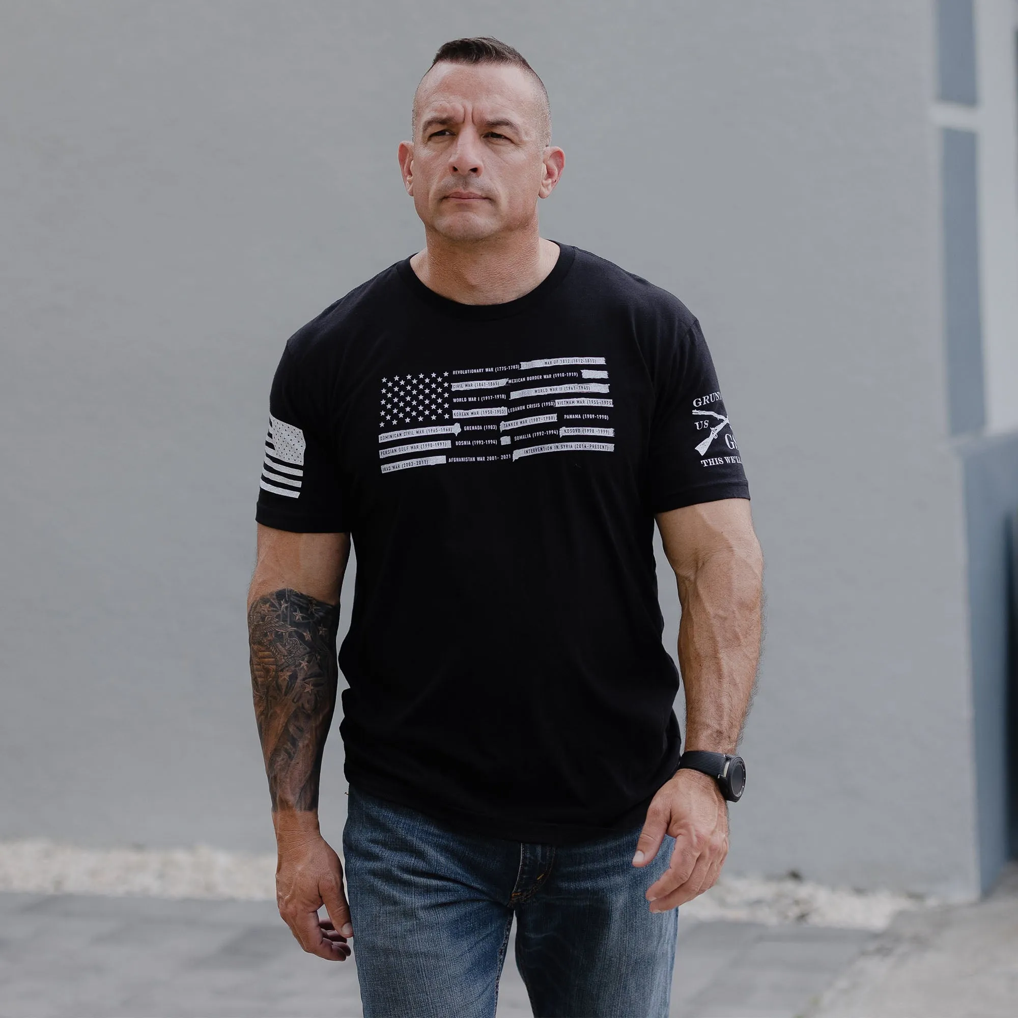 War Flag T-Shirt - Black sold by Grunt Style product image thumbnail 4