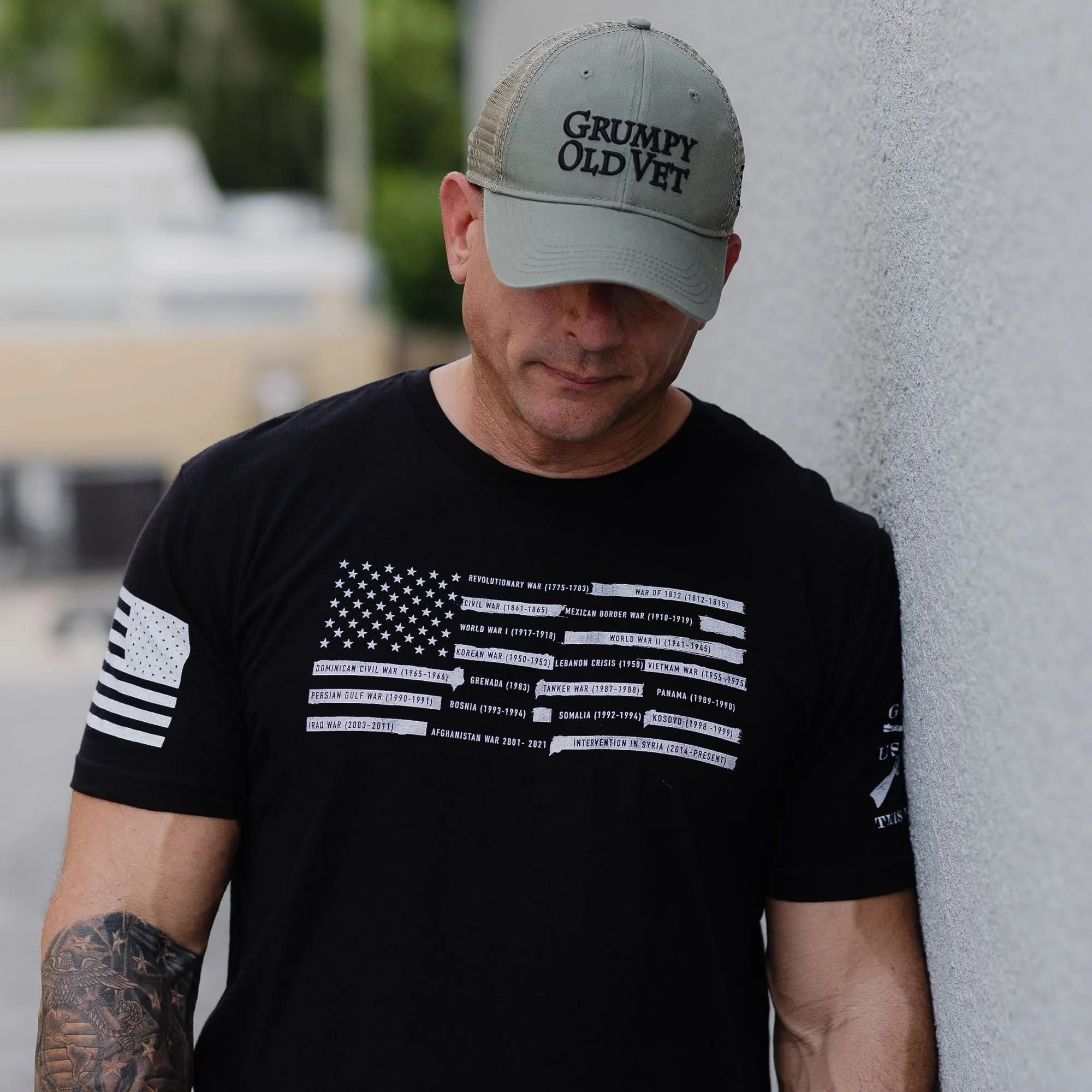 War Flag T-Shirt - Black sold by Grunt Style product image thumbnail 3