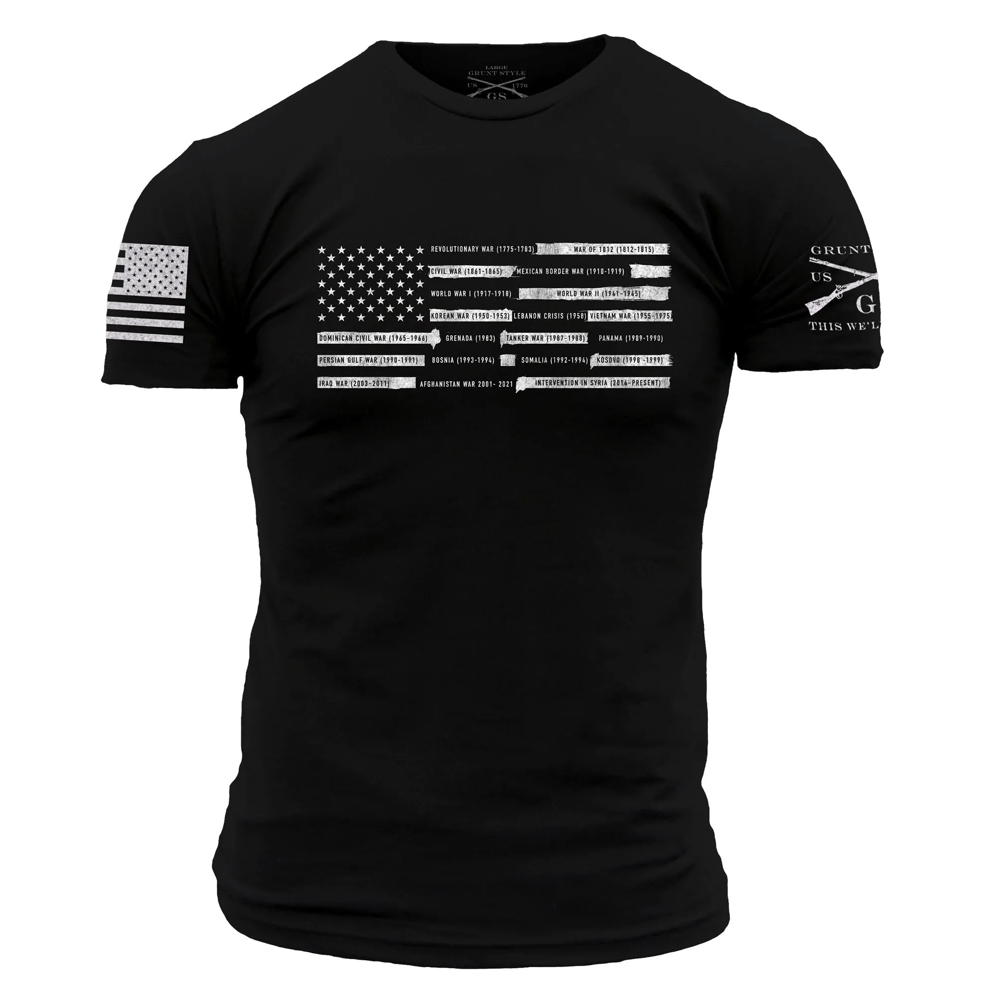 War Flag T-Shirt - Black sold by Grunt Style