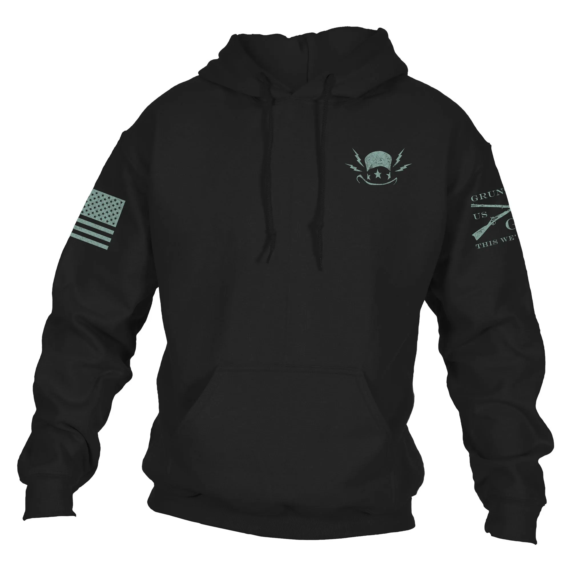 Uncle Sam Freedom Rider Hoodie - Black sold by Grunt Style product image thumbnail 3