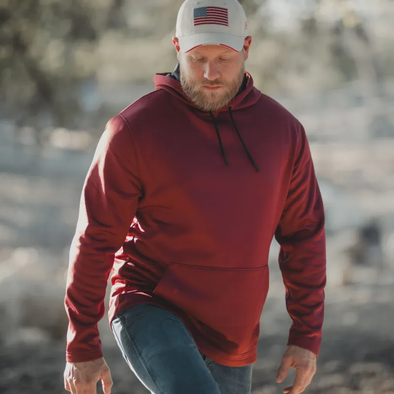 Men's Waffle Top Hoodie - Red Plum sold by Grunt Style