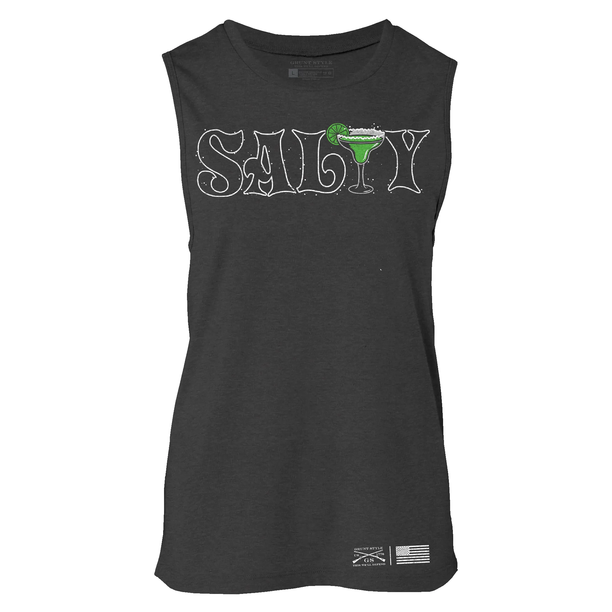 Women's Salty Everyday Tank - Dark Heather Gray sold by Grunt Style product image thumbnail 3