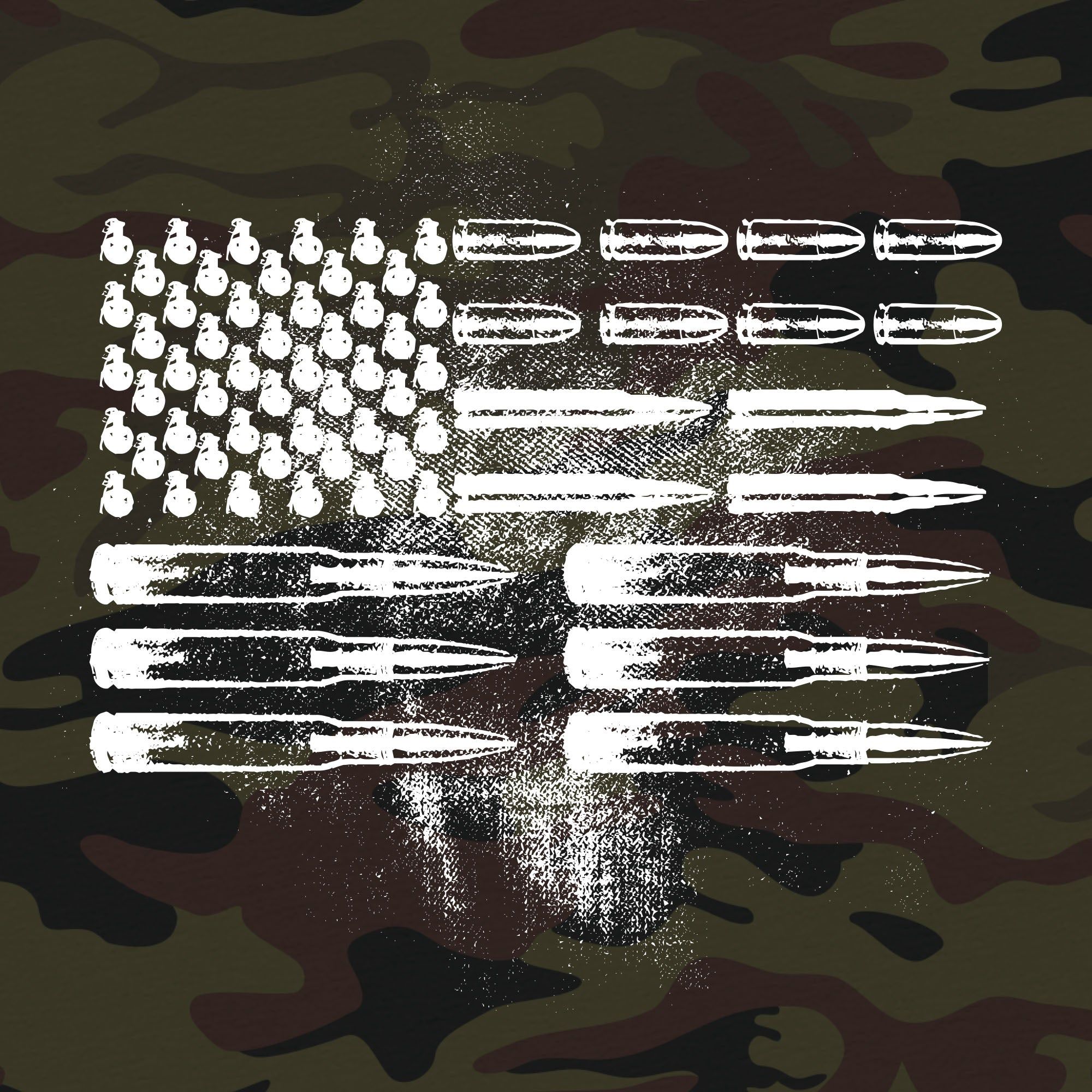 Men's Ammo Flag T-Shirt - Woodland Camo sold by Grunt Style product image thumbnail 4